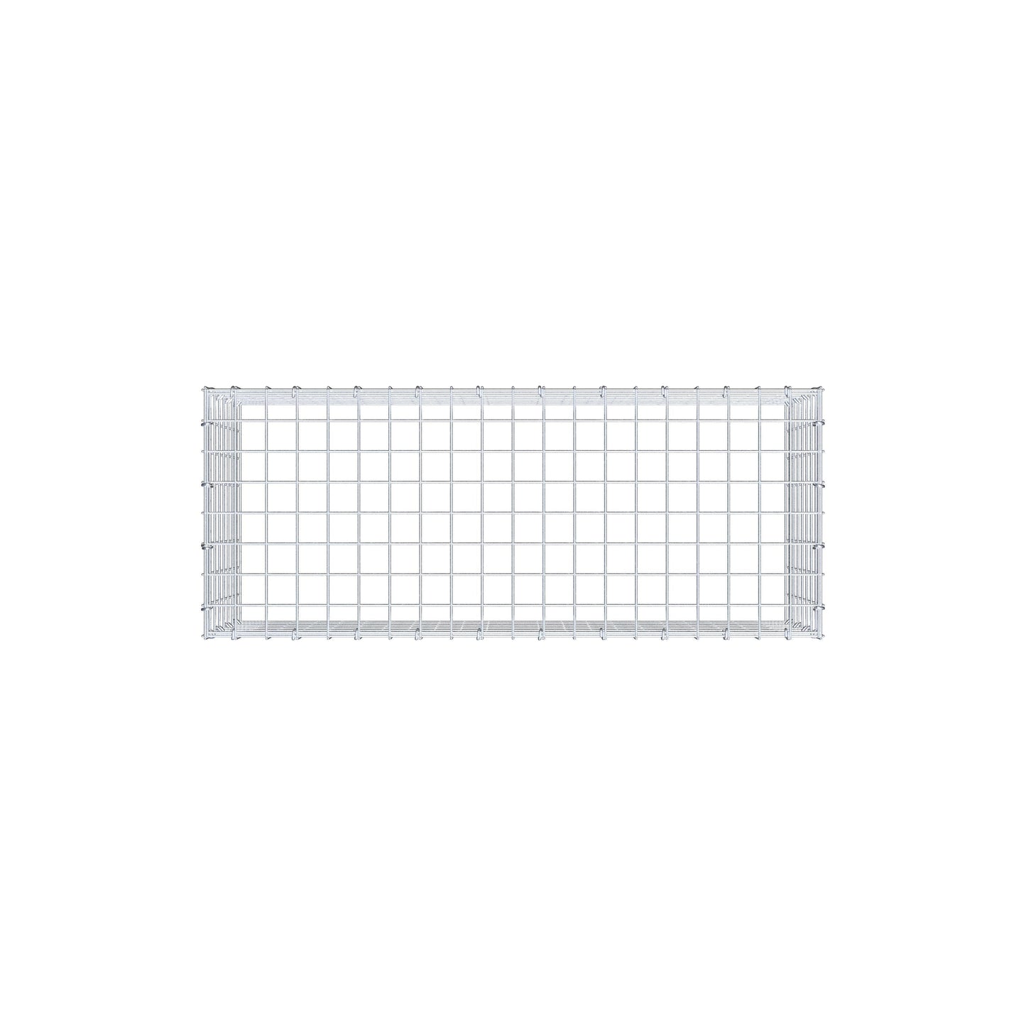 Typ 3 påbyggnadsgabion 100 cm x 40 cm x 40 cm (L x H x D), maskstorlek 5 cm x 5 cm, C-ring