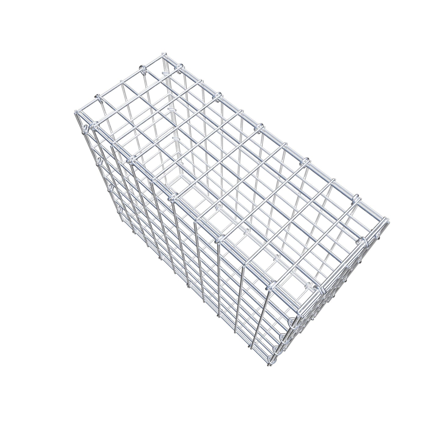 Gabion 50 cm x 40 cm x 20 cm (L x H x P), mailles 5 cm x 5 cm, anneau en C