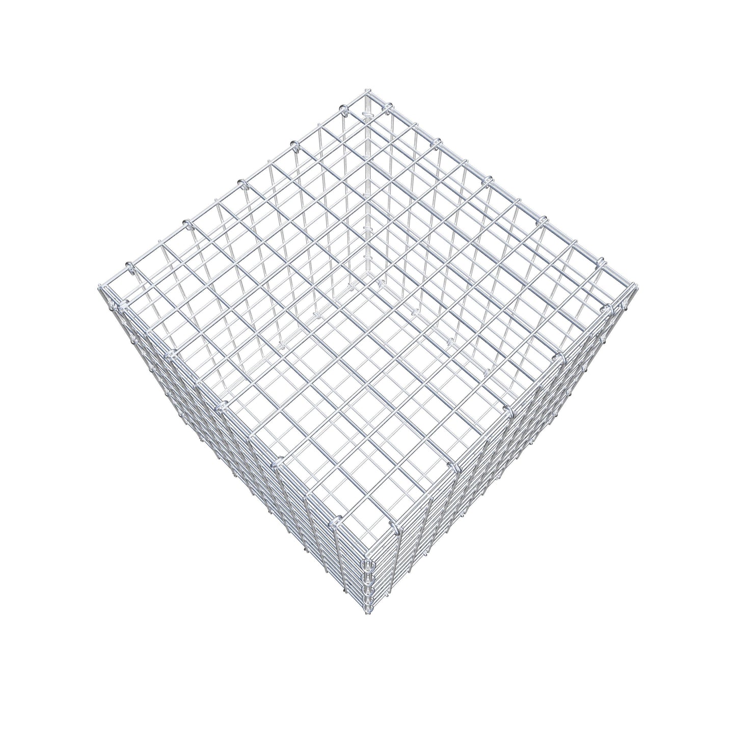 Gabion 50 cm x 50 cm x 50 cm (L x H x P), mailles 5 cm x 5 cm, anneau en C