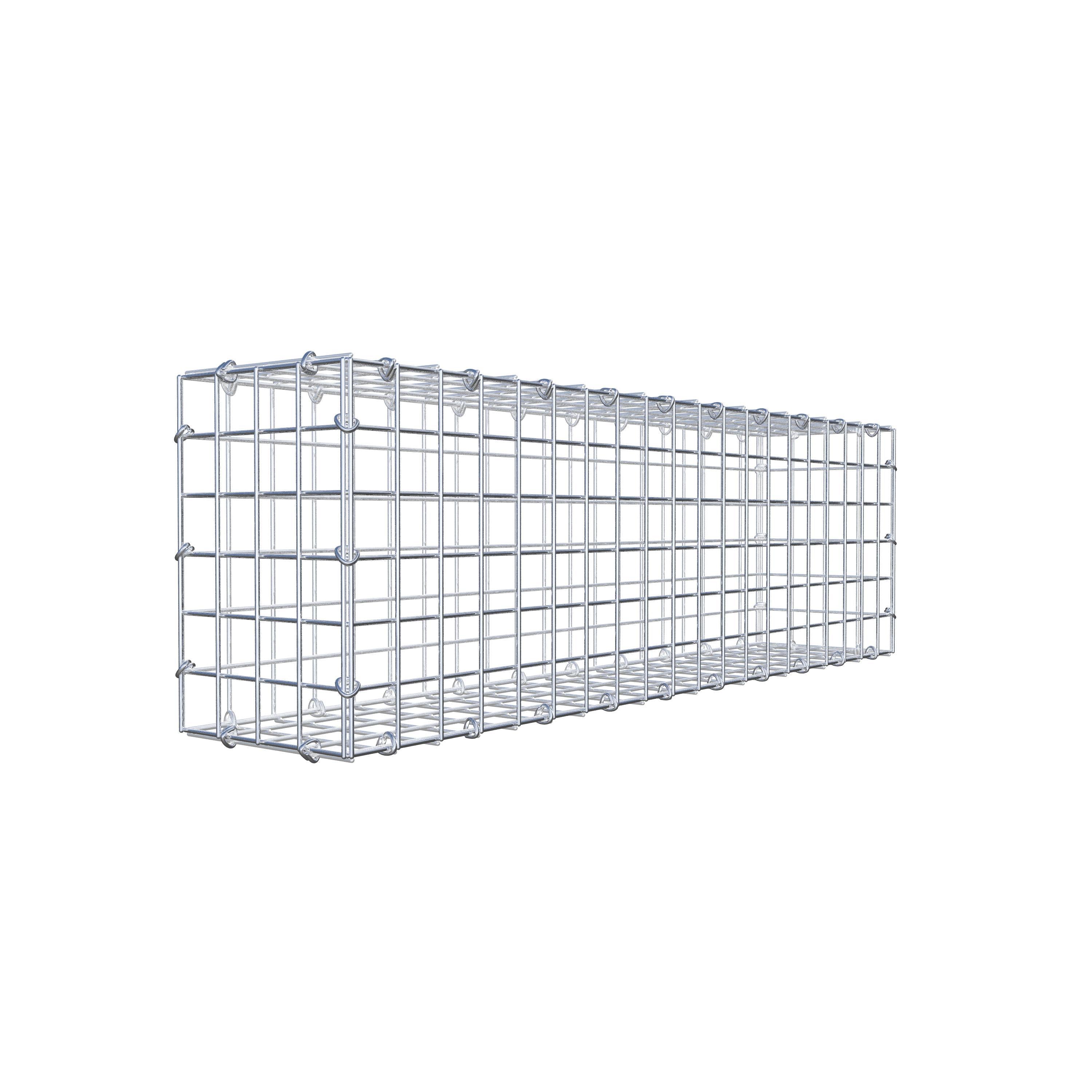 Gabion 100 cm x 30 cm x 20 cm (L x H x D), mesh size 5 cm x 5 cm, C-ring