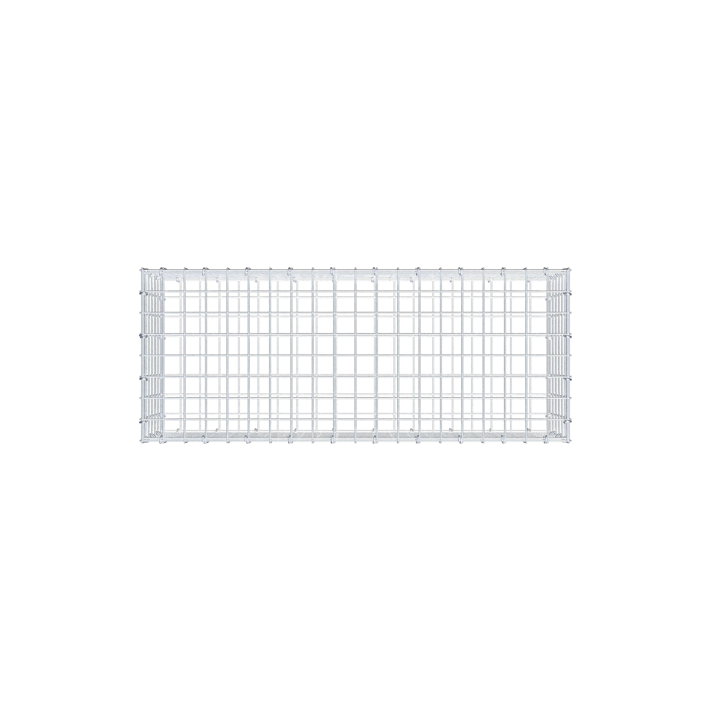 Gabion 100 cm x 30 cm x 40 cm (L x H x D), mesh size 5 cm x 5 cm, C-ring