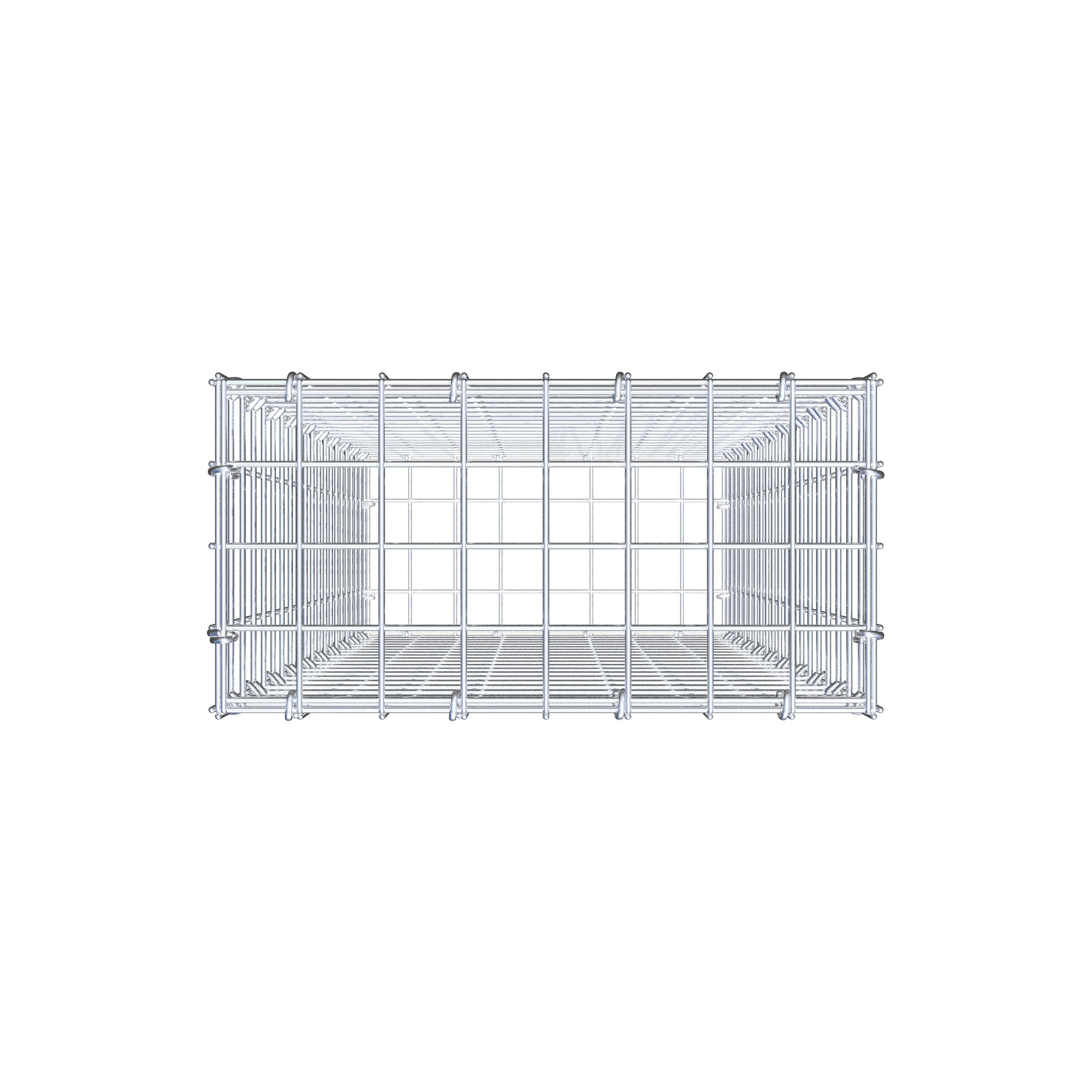 Gabion 100 cm x 40 cm x 20 cm (L x H x D), maskestørrelse 5 cm x 5 cm, C-ring