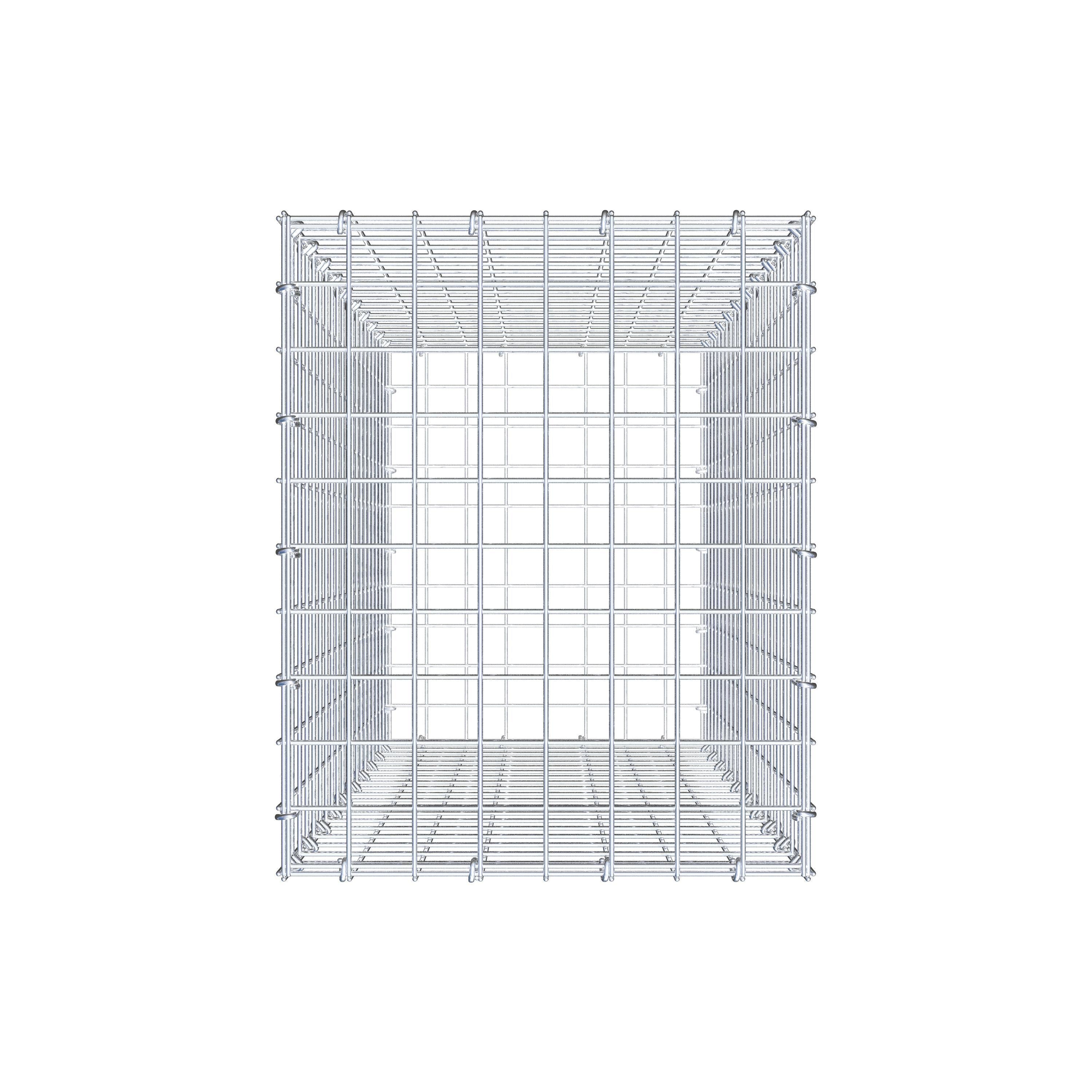 Gabione 100 cm x 40 cm x 50 cm (L x H x T), Maschenweite 5 cm x 5 cm, C-Ring