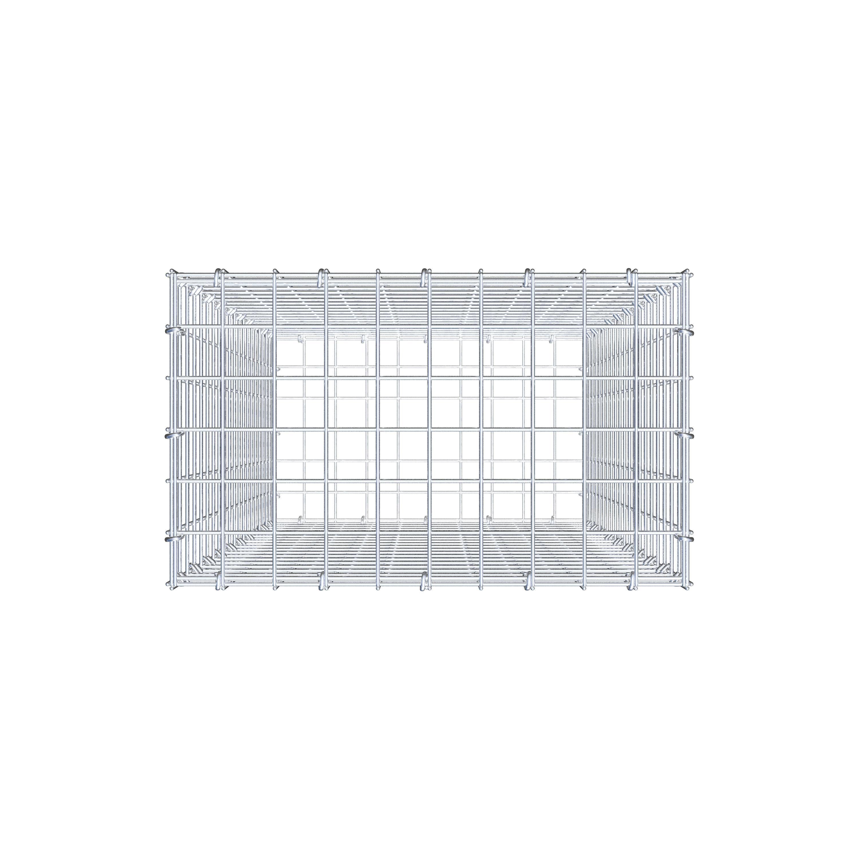 Gabion 100 cm x 50 cm x 30 cm (L x H x D), maskestørrelse 5 cm x 5 cm, C-ring