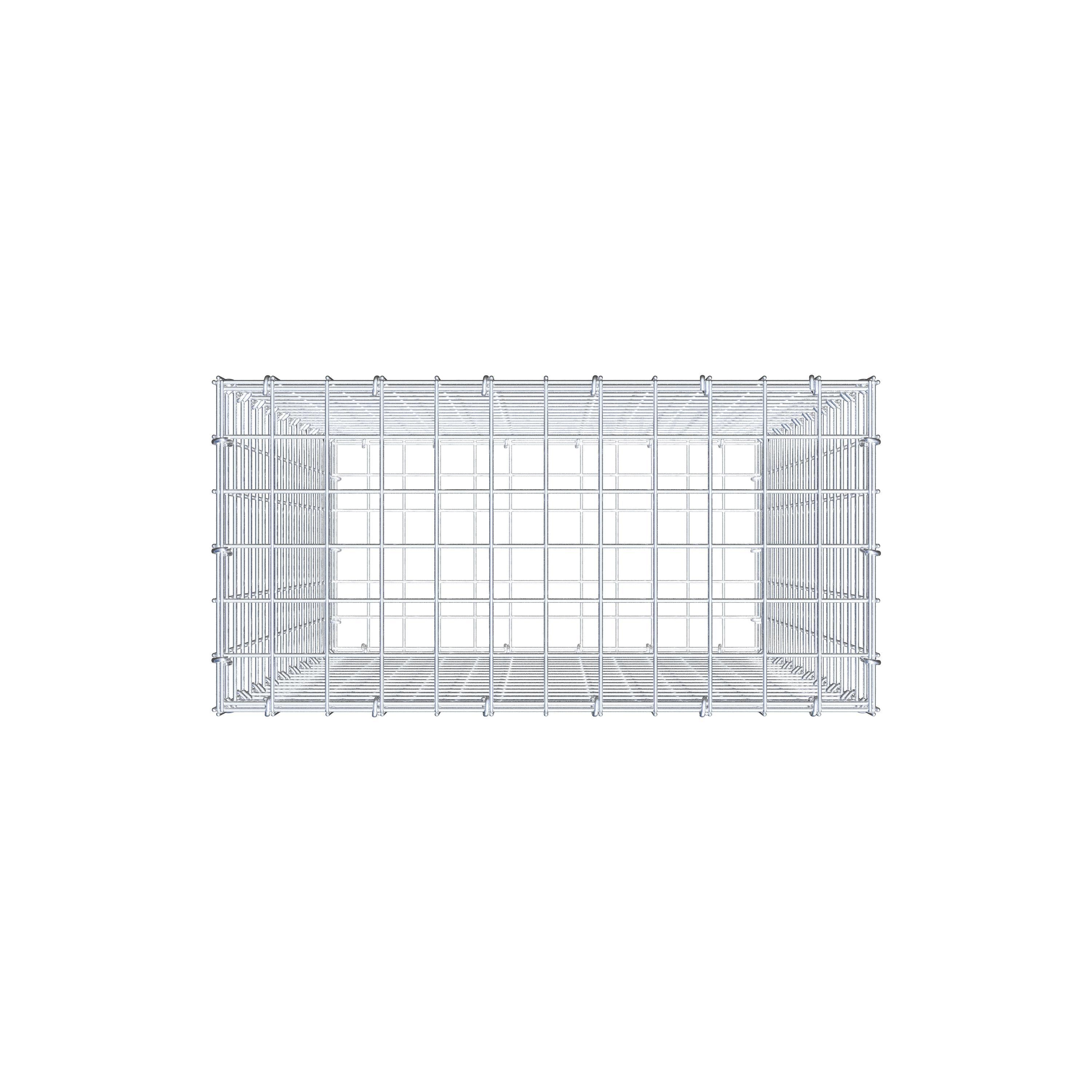 Gabion 100 cm x 60 cm x 30 cm (L x H x D), maskestørrelse 5 cm x 5 cm, C-ring