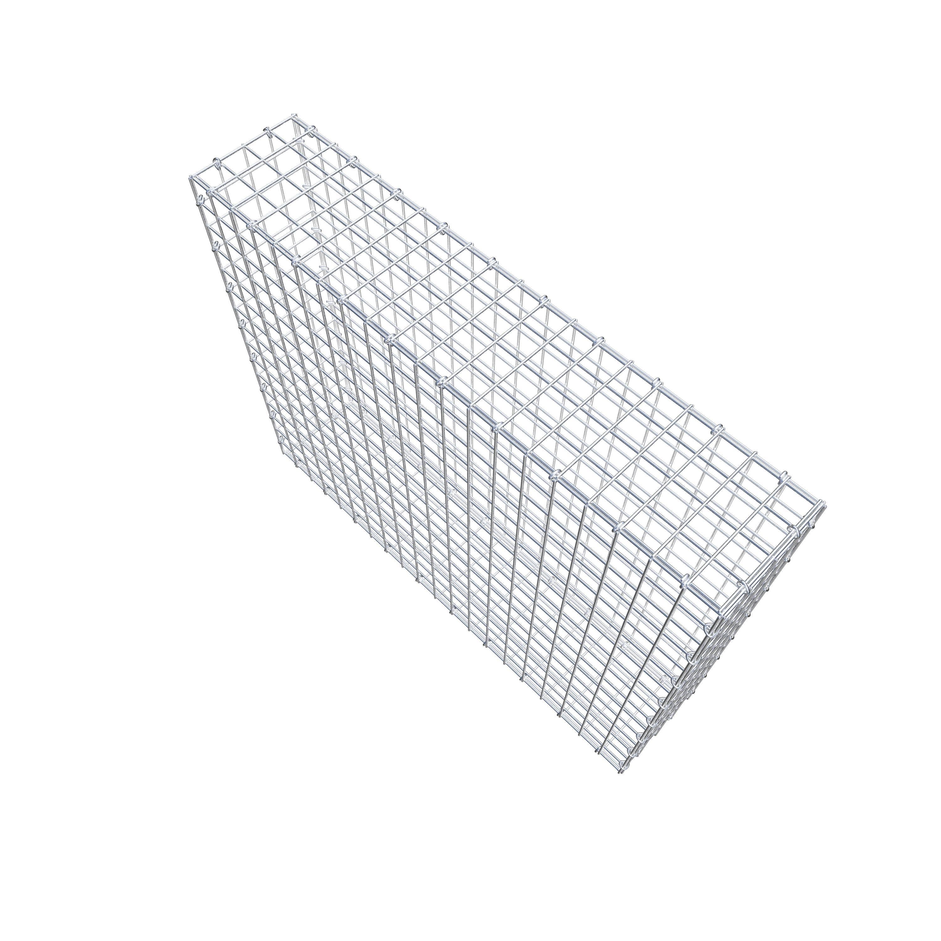 Gabion 100 cm x 80 cm x 20 cm (L x H x D), mesh size 5 cm x 5 cm, C-ring