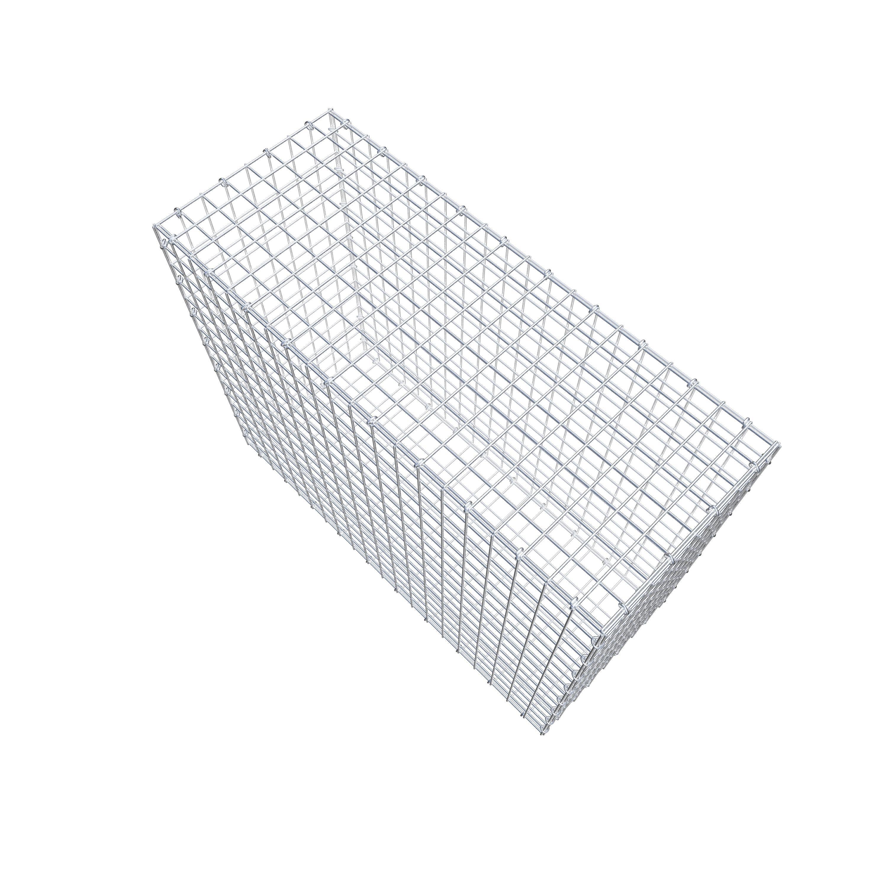 Gabion 100 cm x 80 cm x 40 cm (L x H x D), mesh size 5 cm x 5 cm, C-ring