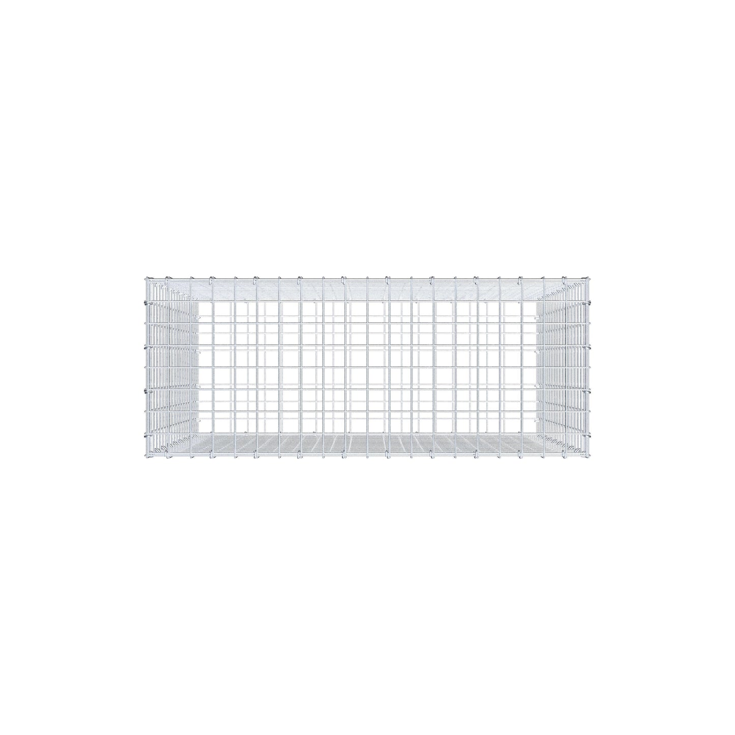 Gabion 100 cm x 90 cm x 40 cm (L x H x D), maskstorlek 5 cm x 5 cm, C-ring