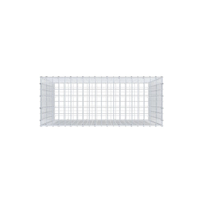 Gabion 100 cm x 90 cm x 40 cm (L x H x D), maskstorlek 5 cm x 5 cm, C-ring