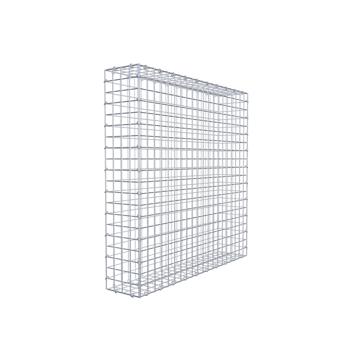 Gabion 100 cm x 100 cm x 20 cm (L x H x P), mailles 5 cm x 5 cm, anneau en C