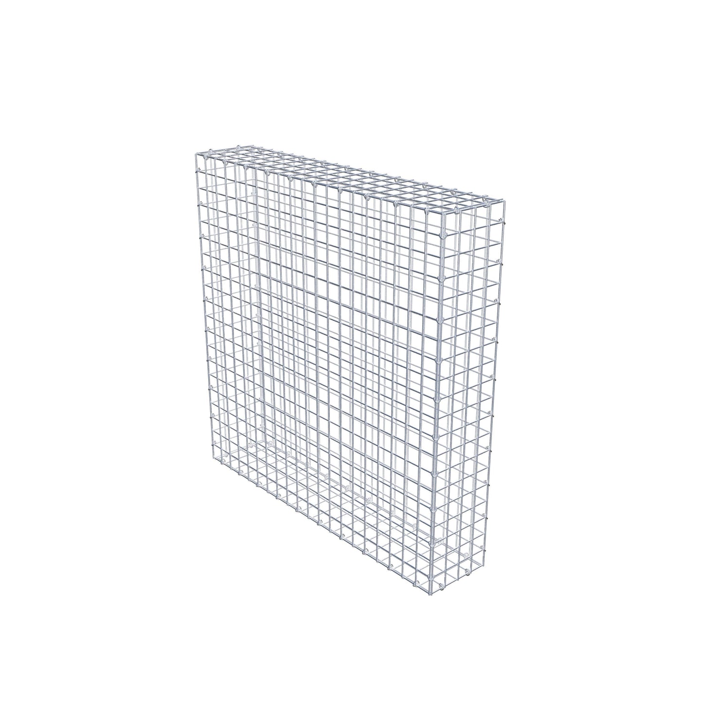 Gabion 100 cm x 100 cm x 20 cm (L x H x P), mailles 5 cm x 5 cm, anneau en C