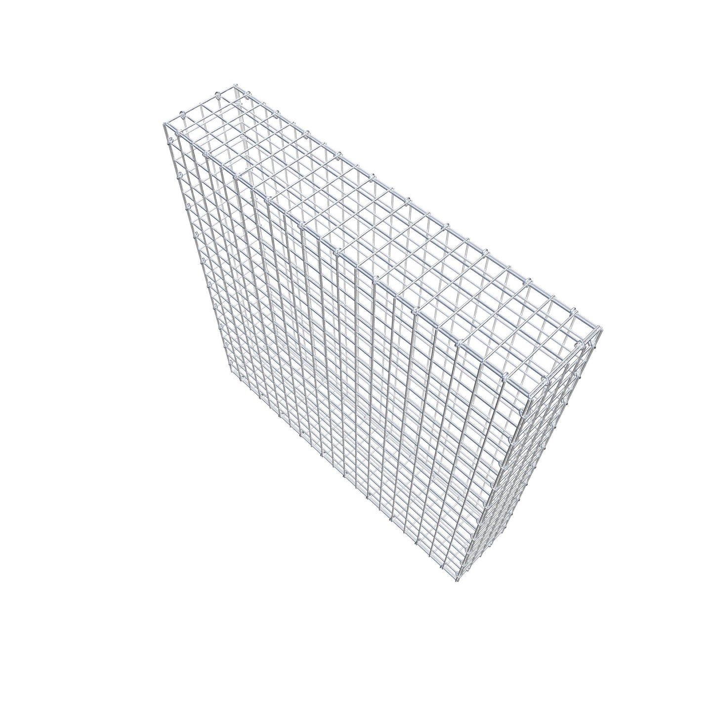 Gabion 100 cm x 100 cm x 20 cm (L x H x P), mailles 5 cm x 5 cm, anneau en C