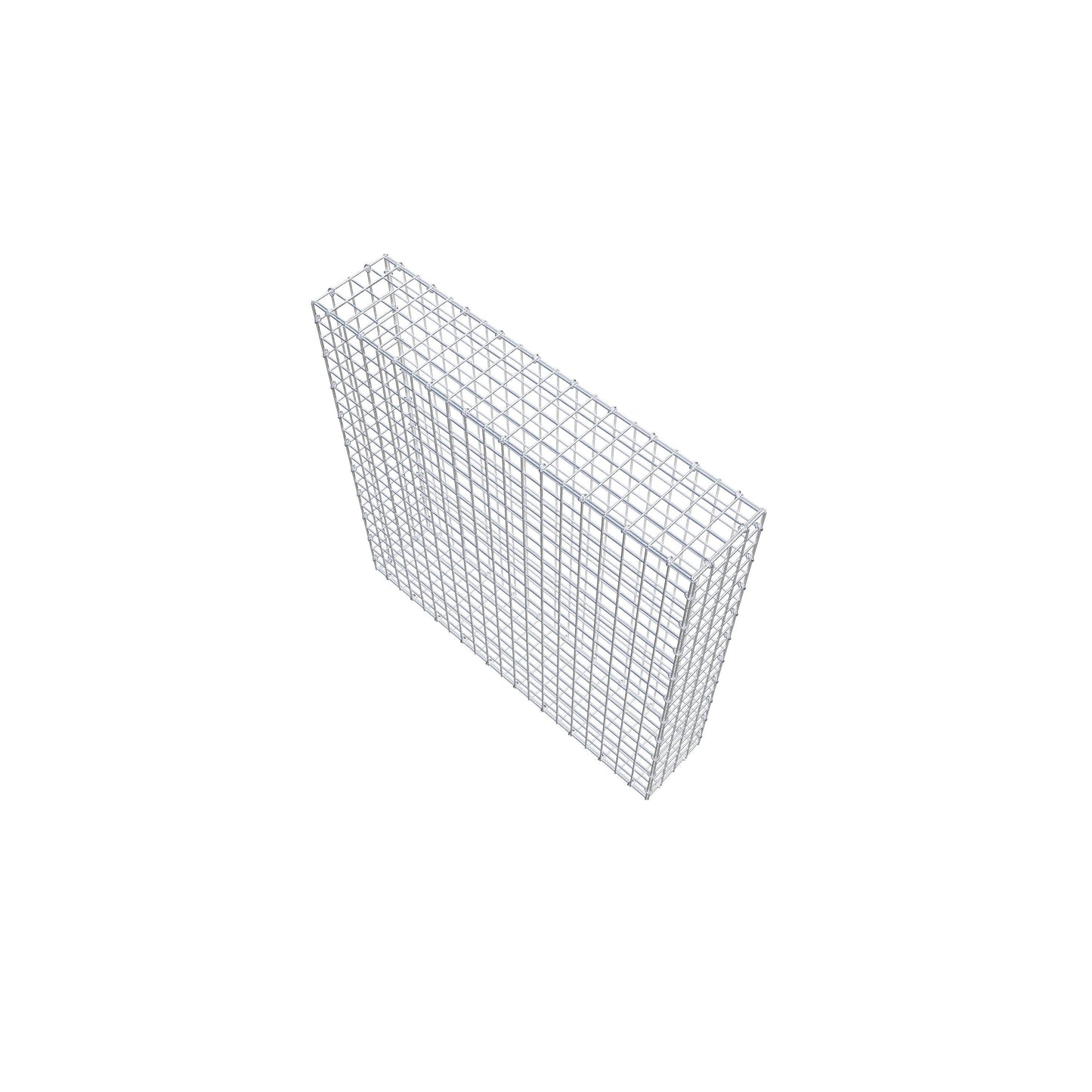 Gabion 100 cm x 100 cm x 20 cm (L x H x P), mailles 5 cm x 5 cm, anneau en C