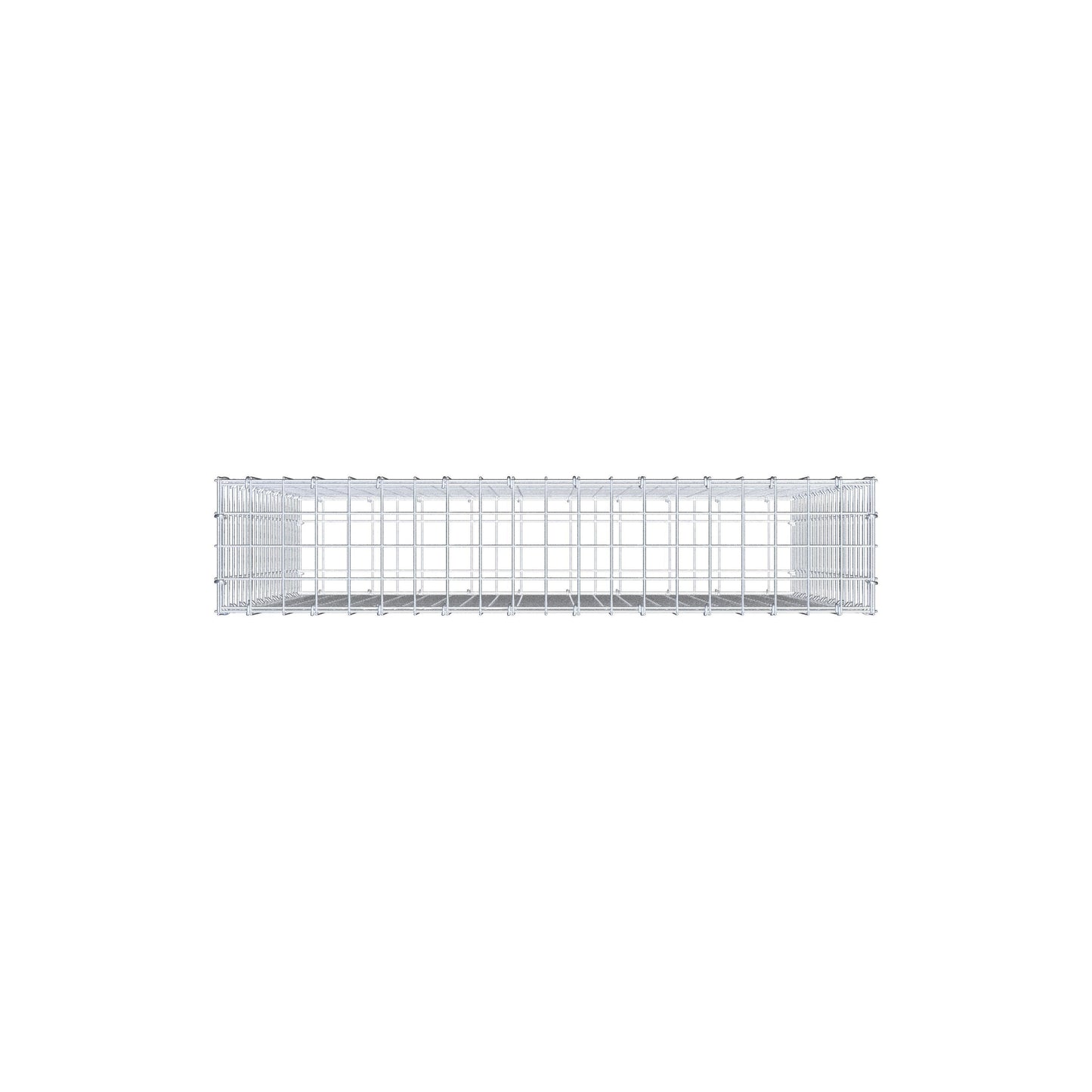 Gabion 100 cm x 100 cm x 20 cm (L x H x P), mailles 5 cm x 5 cm, anneau en C