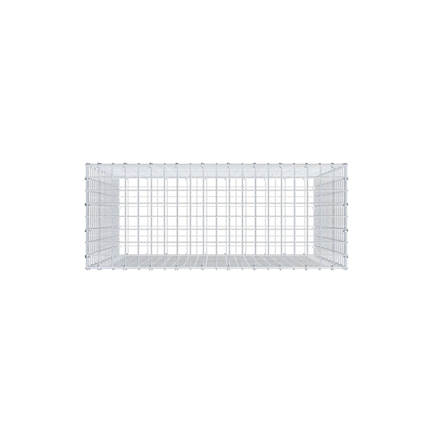 Gabione 100 cm x 100 cm x 40 cm (L x H x T), Maschenweite 5 cm x 5 cm, C-Ring