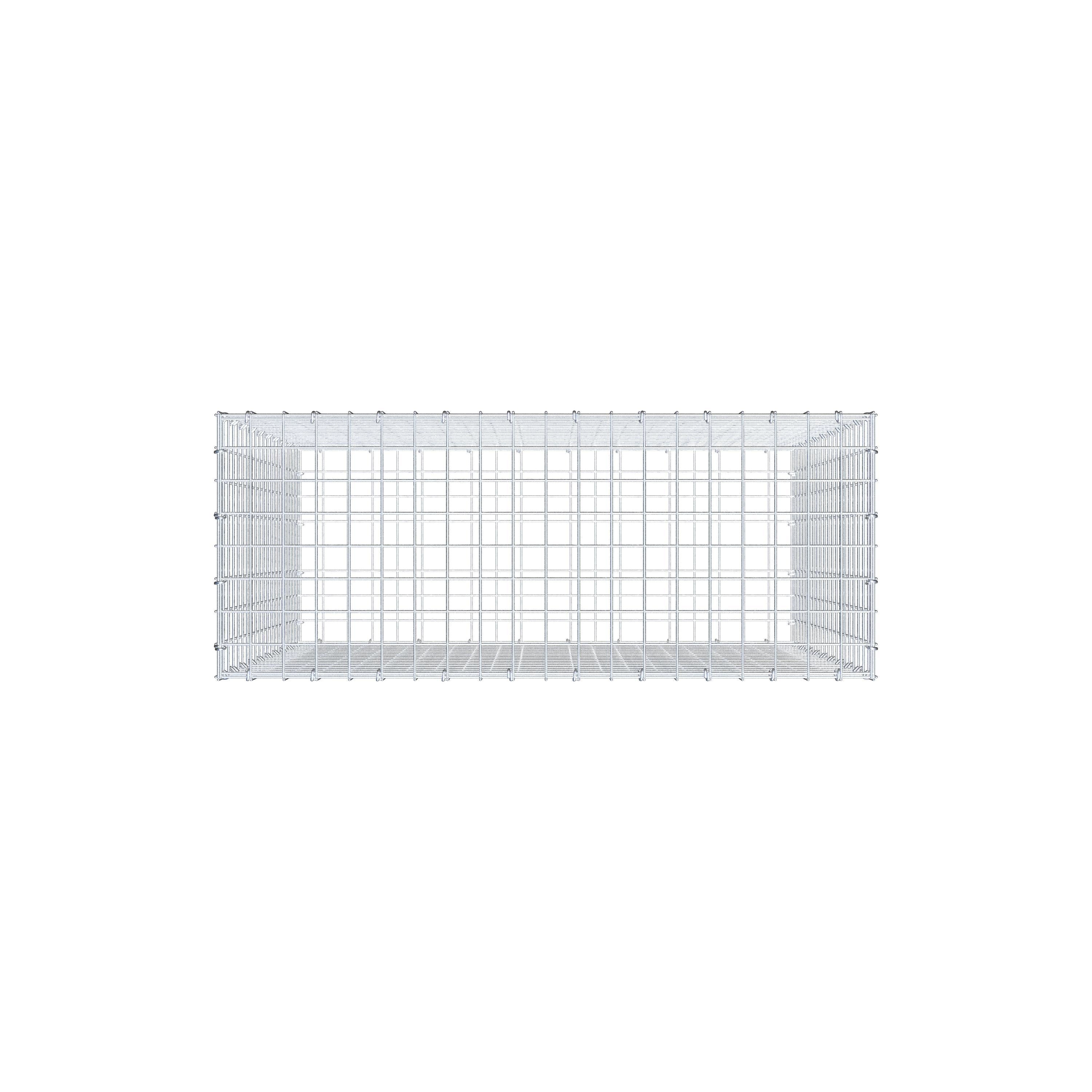 Gabion 100 cm x 100 cm x 40 cm (L x H x D), mesh size 5 cm x 5 cm, C-ring