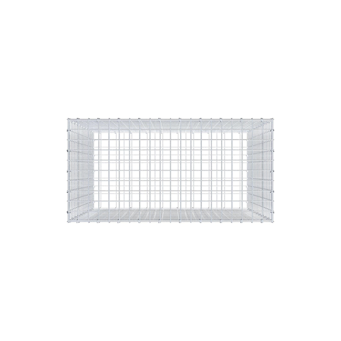 Gabione 100 cm x 100 cm x 50 cm (L x H x T), Maschenweite 5 cm x 5 cm, C-Ring