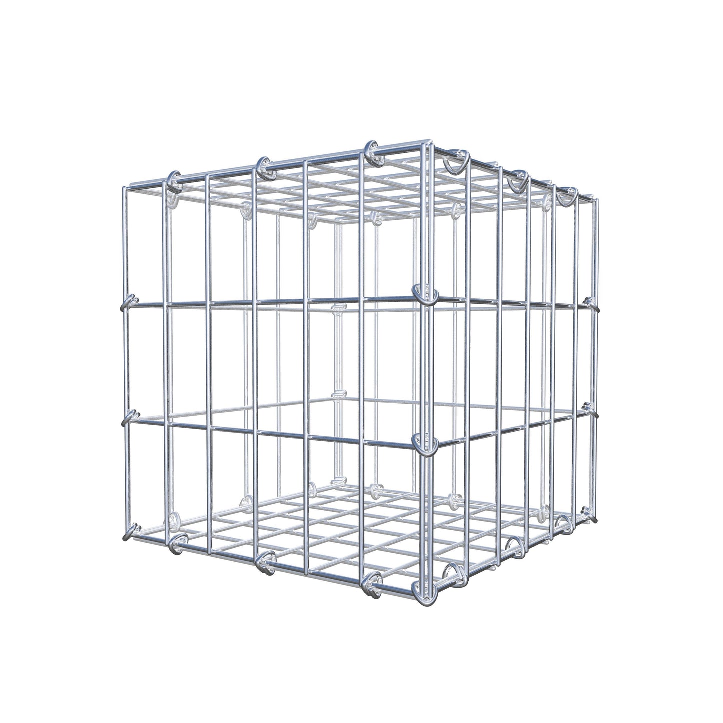 Gabbione 30 cm x 30 cm x 30 cm (L x H x P), maglia 5 cm x 10 cm, anello a C