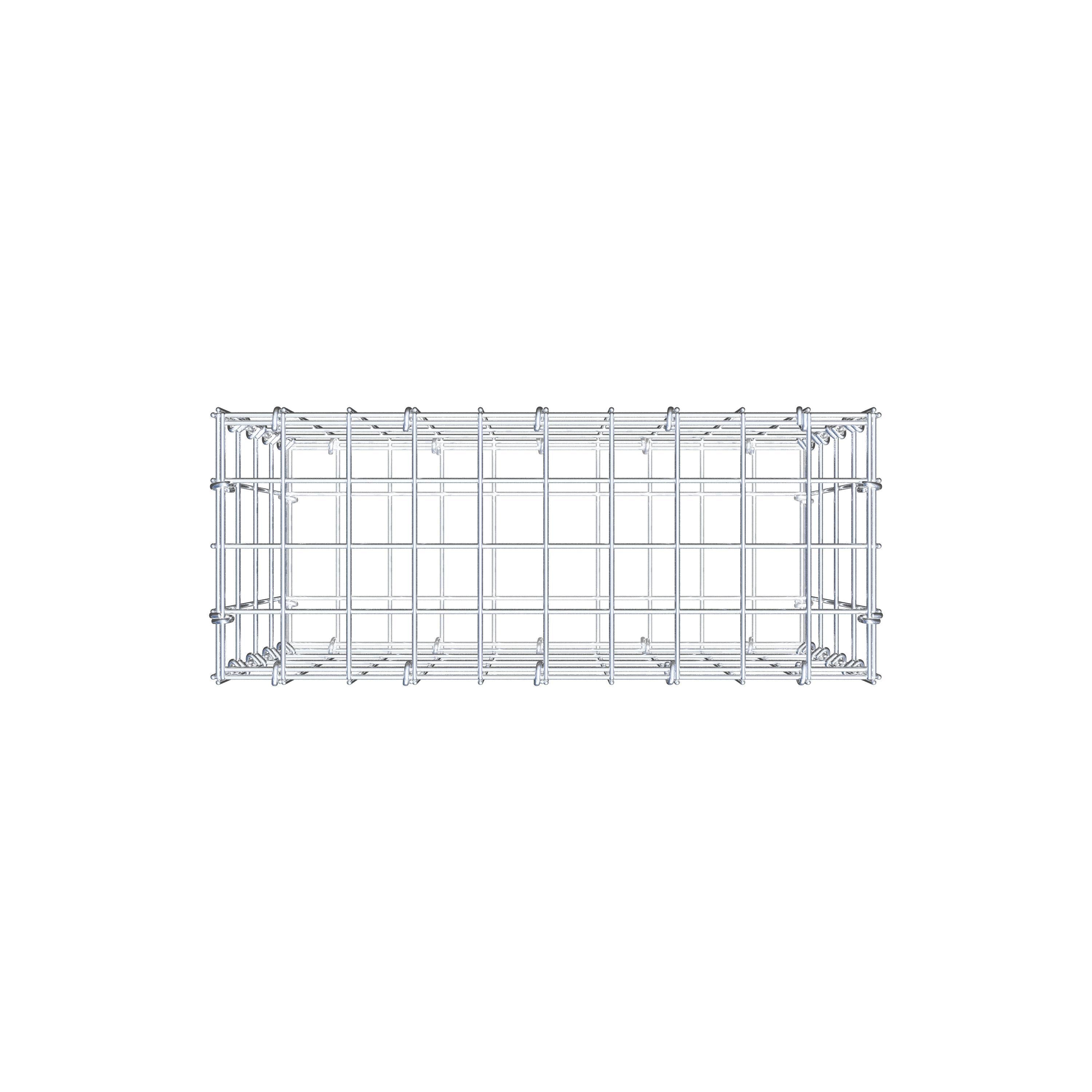 Gabion 50 cm x 40 cm x 20 cm (L x H x D), maskestørrelse 5 cm x 10 cm, C-ring