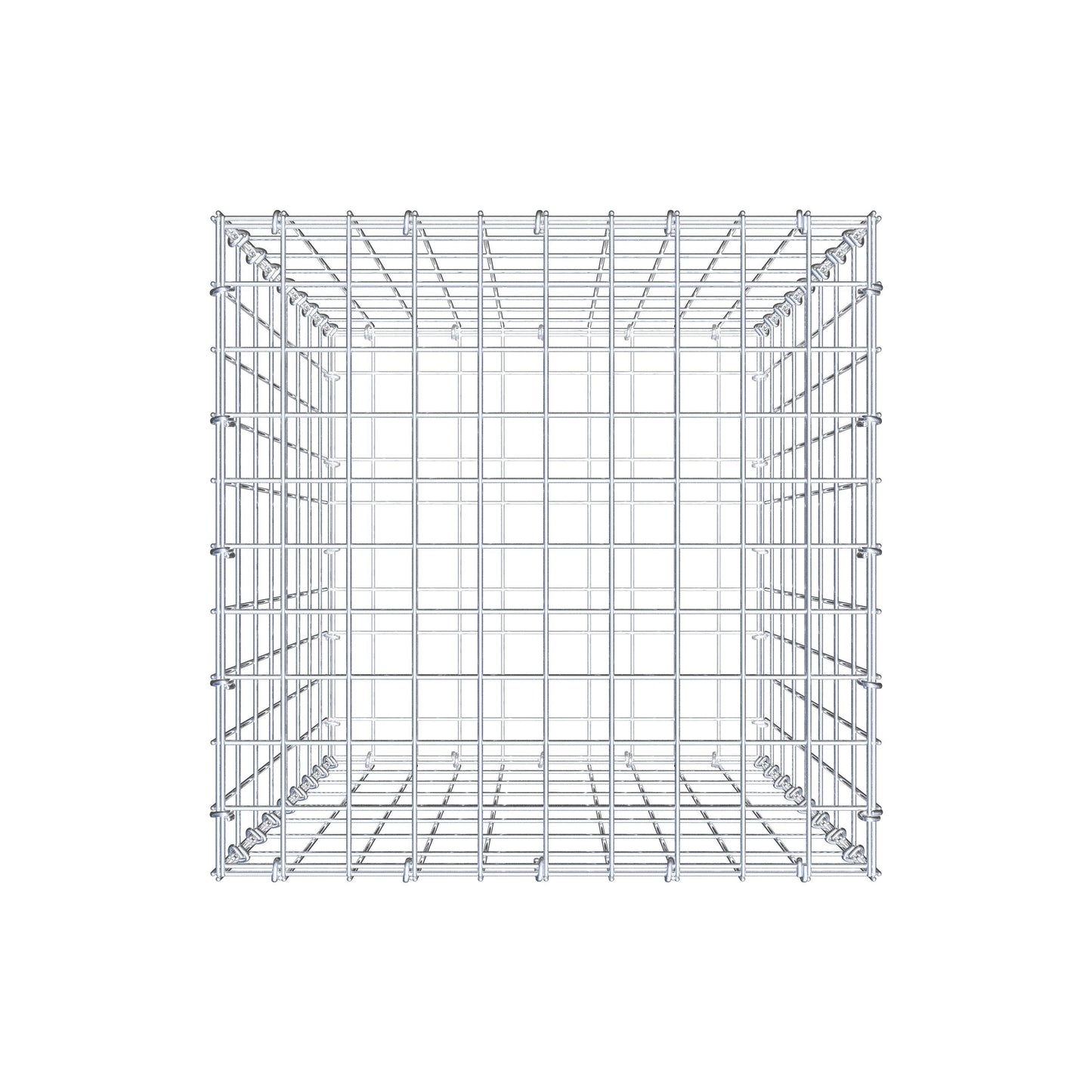 Gabion 80 cm x 50 cm x 50 cm (L x H x D), maskstorlek 5 cm x 10 cm, C-ring
