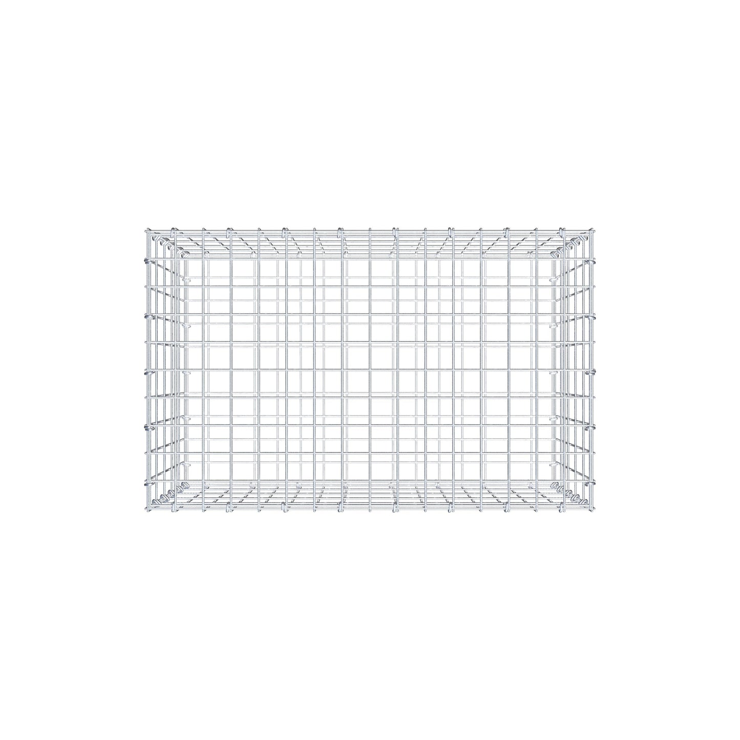 Gabion 80 cm x 50 cm x 50 cm (L x H x D), maskstorlek 5 cm x 10 cm, C-ring