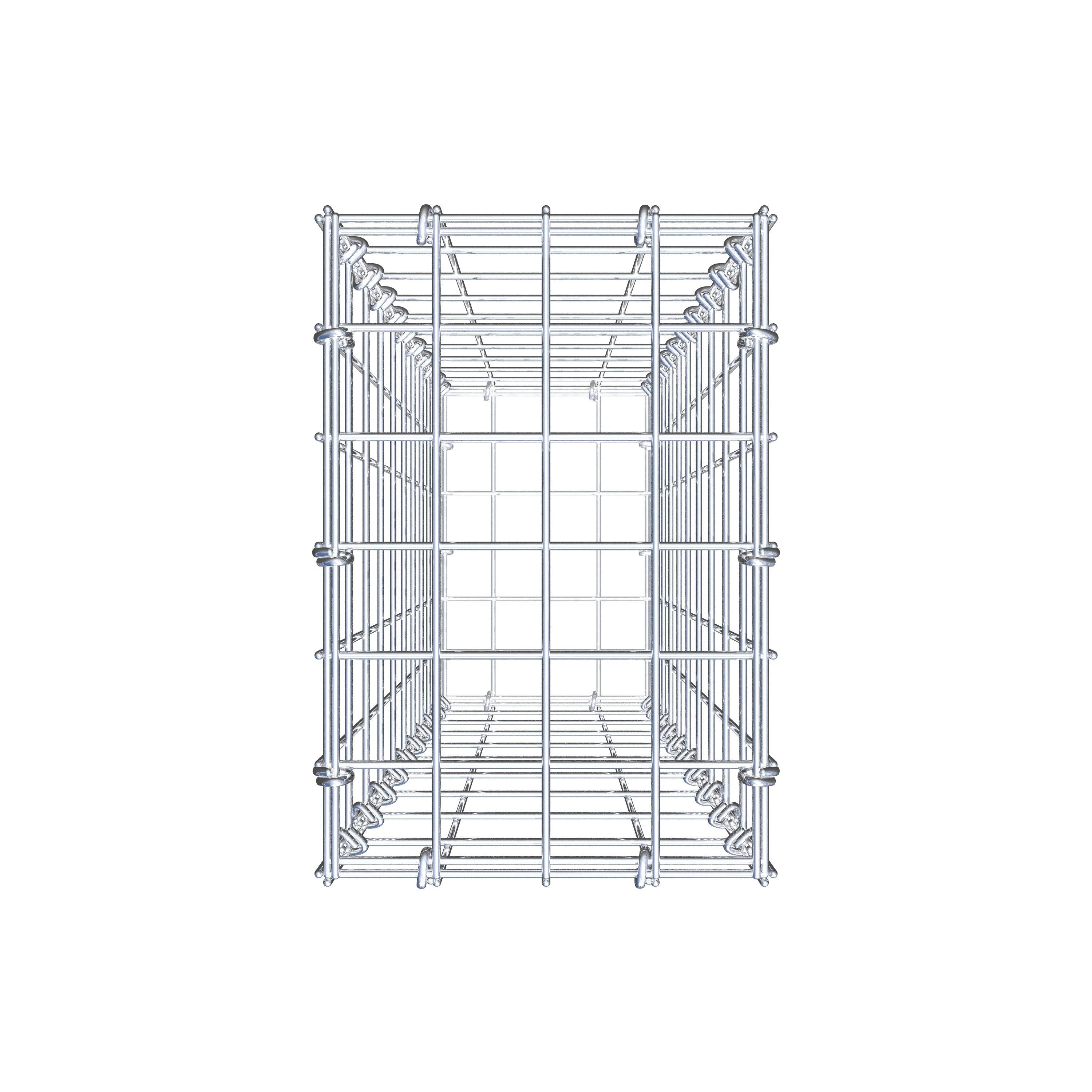 Gabione 100 cm x 20 cm x 30 cm (L x H x T), Maschenweite 5 cm x 10 cm, C-Ring