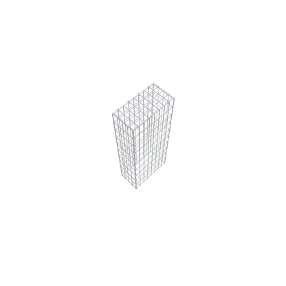 Gabion 100 cm x 20 cm x 40 cm (L x H x P), mailles 5 cm x 10 cm, anneau en C