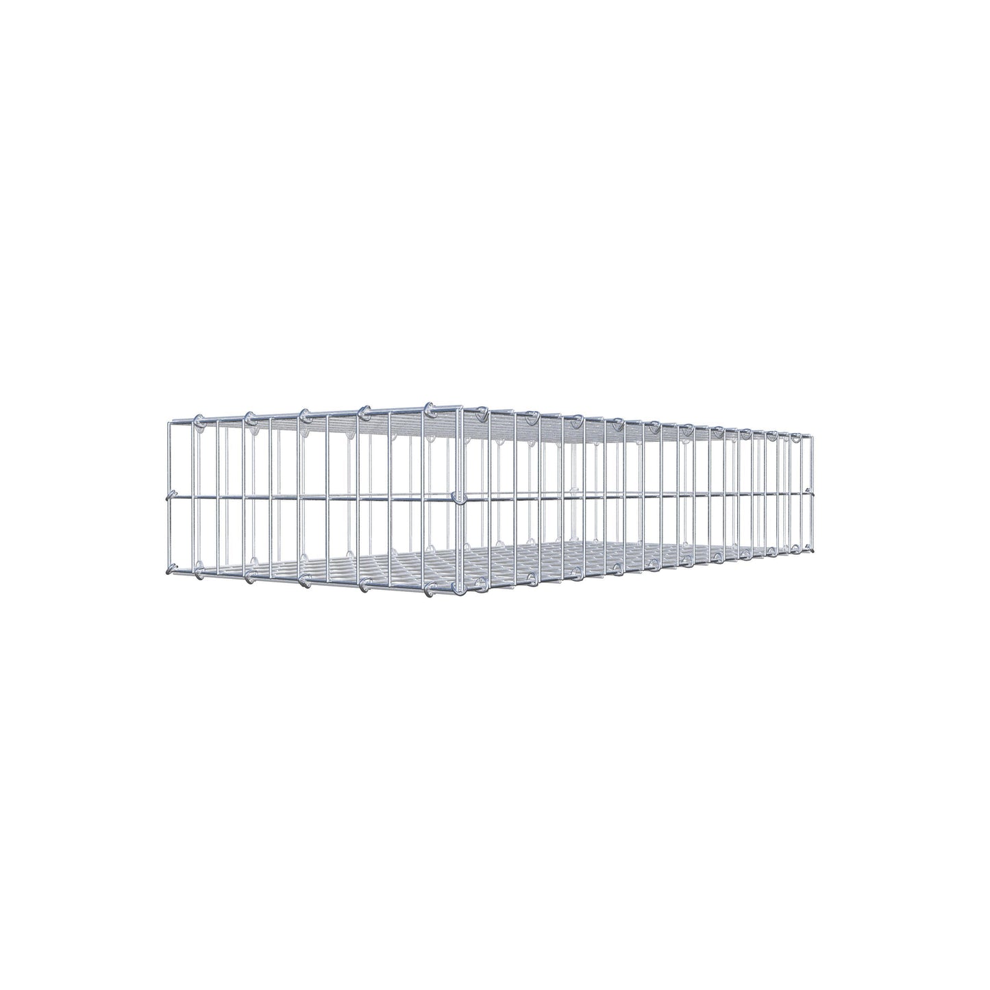 Gabion 100 cm x 20 cm x 50 cm (L x H x D), mesh size 5 cm x 10 cm, C-ring