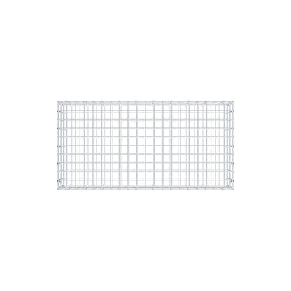 Gabion 100 cm x 20 cm x 50 cm (L x H x D), mesh size 5 cm x 10 cm, C-ring