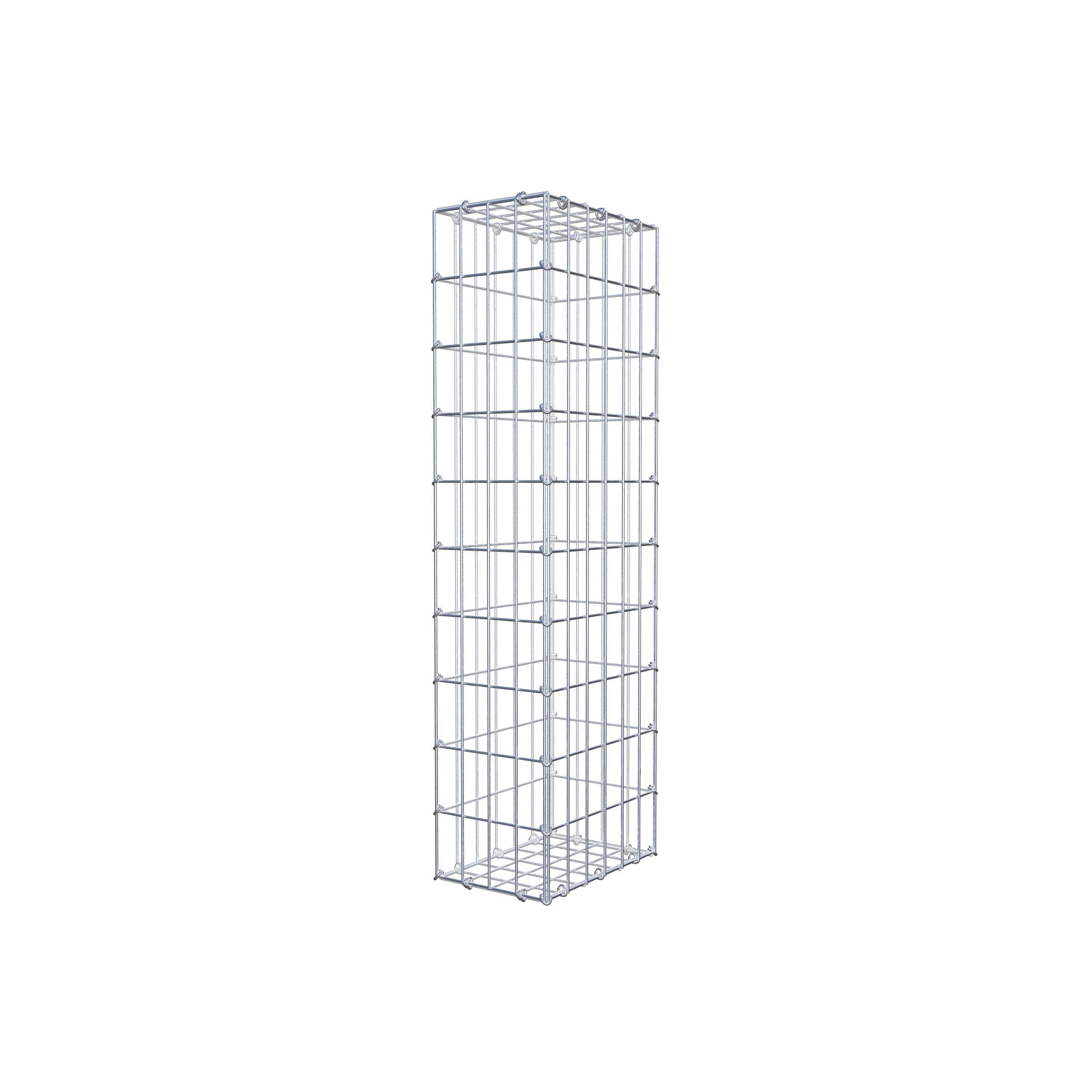 Gabion 100 cm x 30 cm x 20 cm (L x H x D), maskestørrelse 5 cm x 10 cm, C-ring