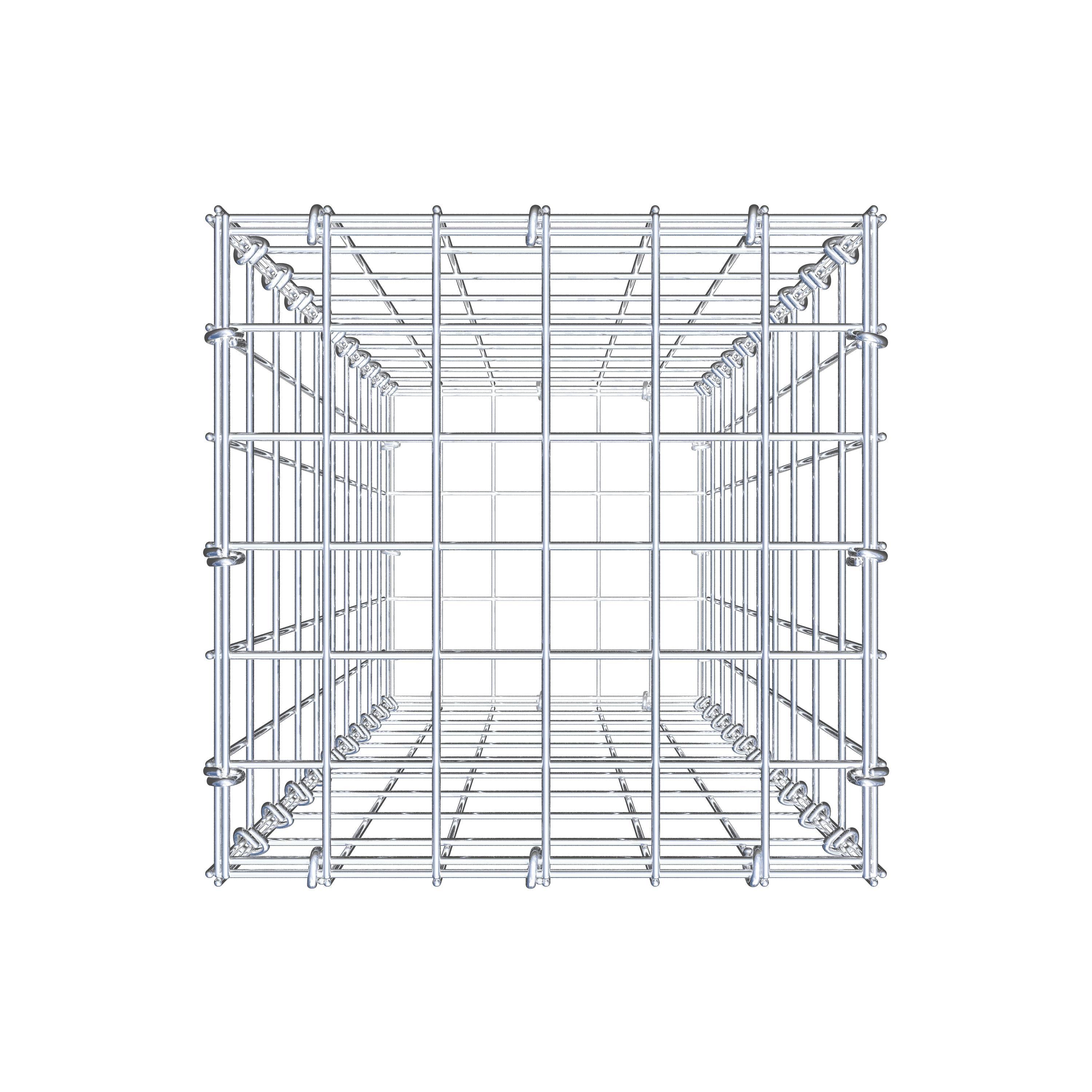 Gabion 100 cm x 30 cm x 30 cm (L x H x D), maskestørrelse 5 cm x 10 cm, C-ring