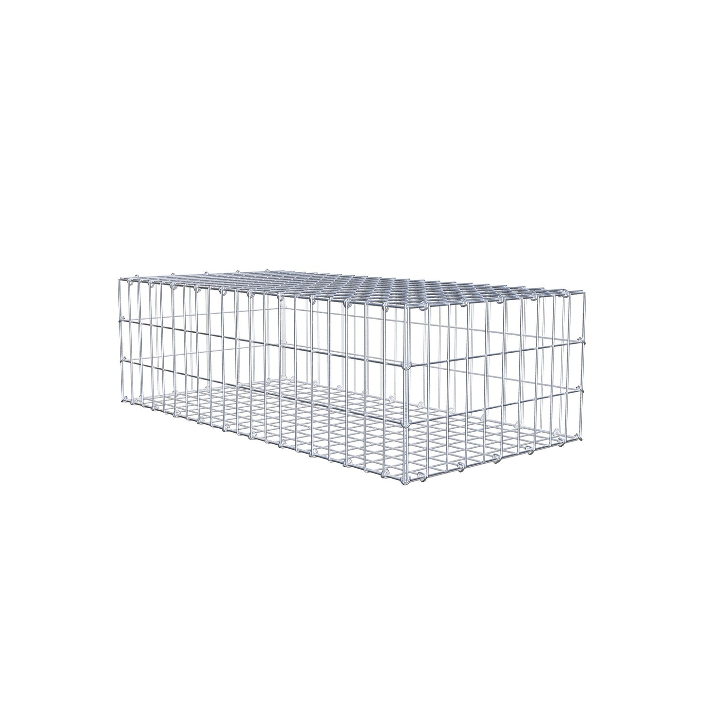 Gabbione 100 cm x 30 cm x 50 cm (L x H x P), maglia 5 cm x 10 cm, anello a C
