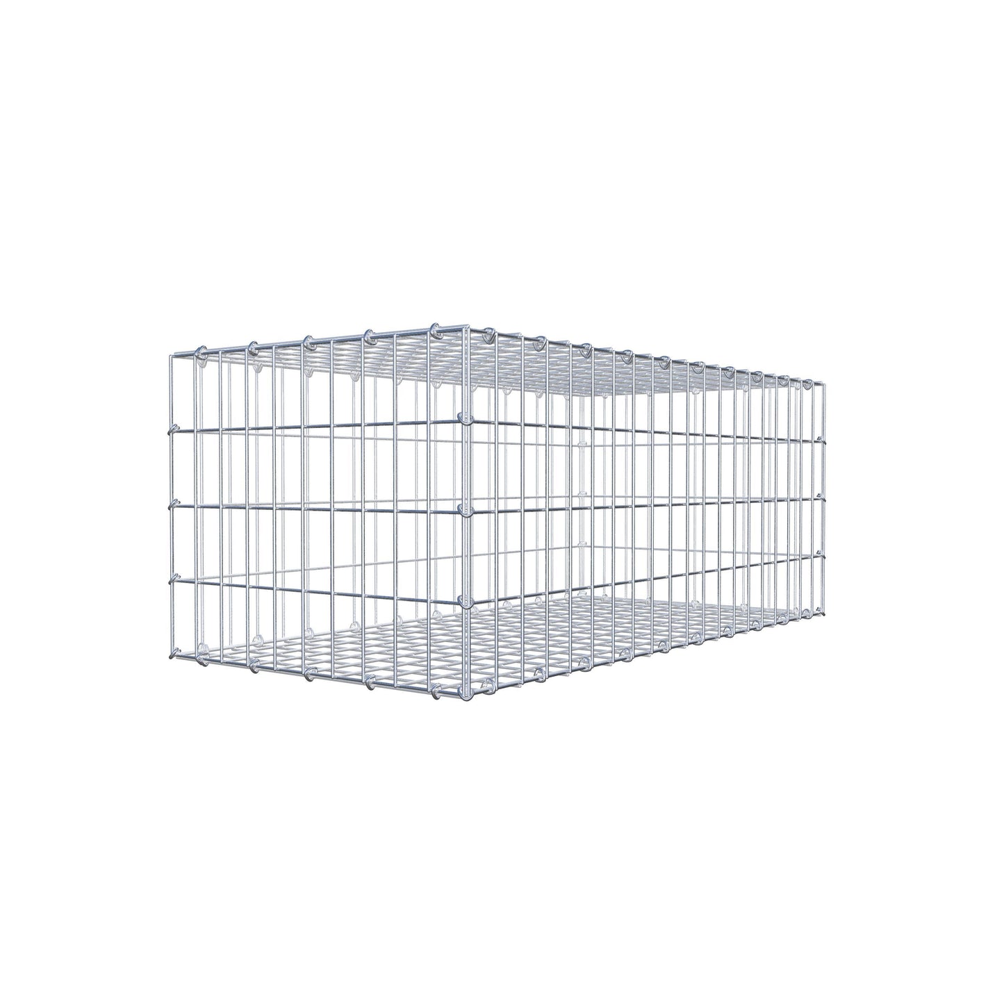 Gabbione 100 cm x 40 cm x 50 cm (L x H x P), maglia 5 cm x 10 cm, anello a C