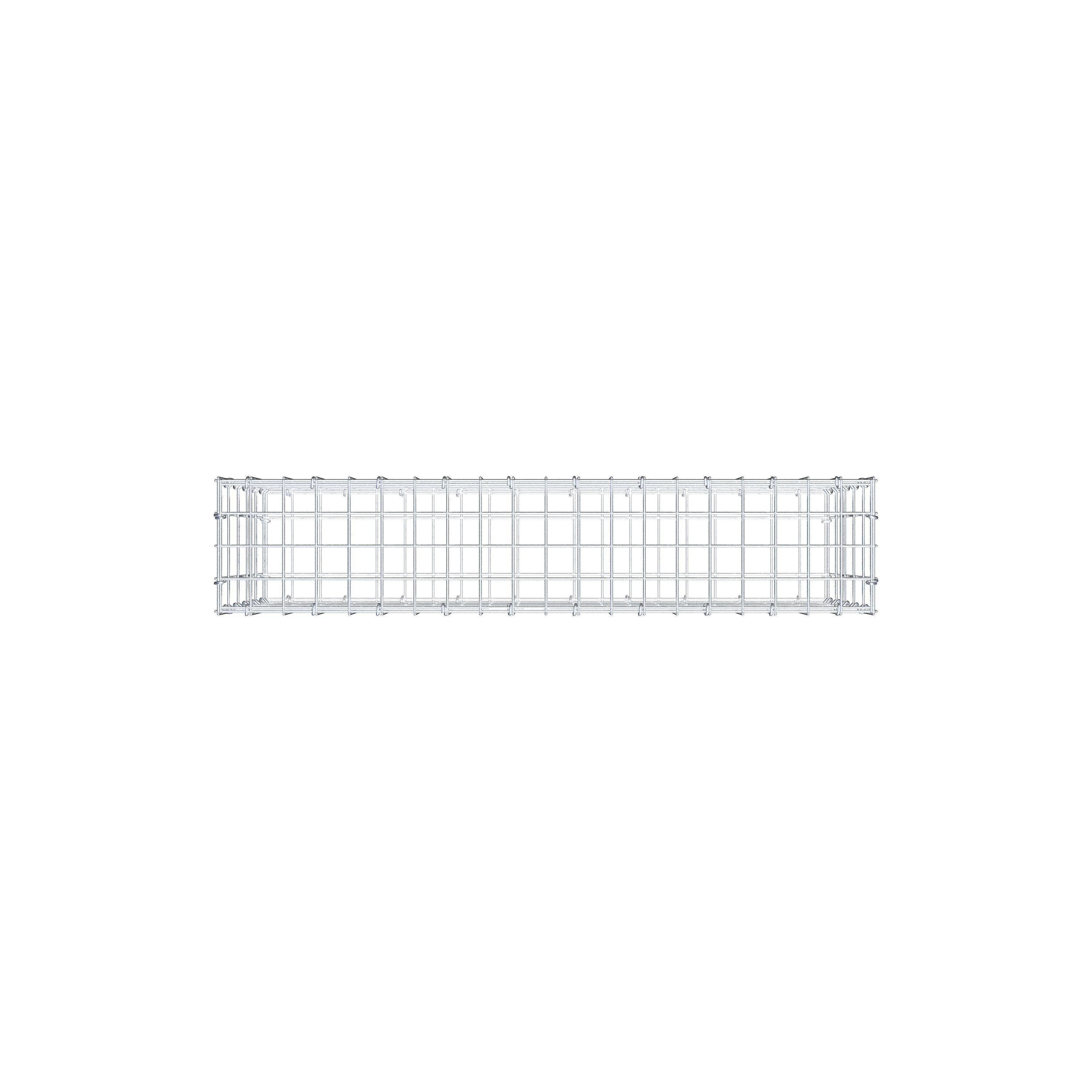 Gabion 100 cm x 50 cm x 20 cm (L x H x D), maskestørrelse 5 cm x 10 cm, C-ring