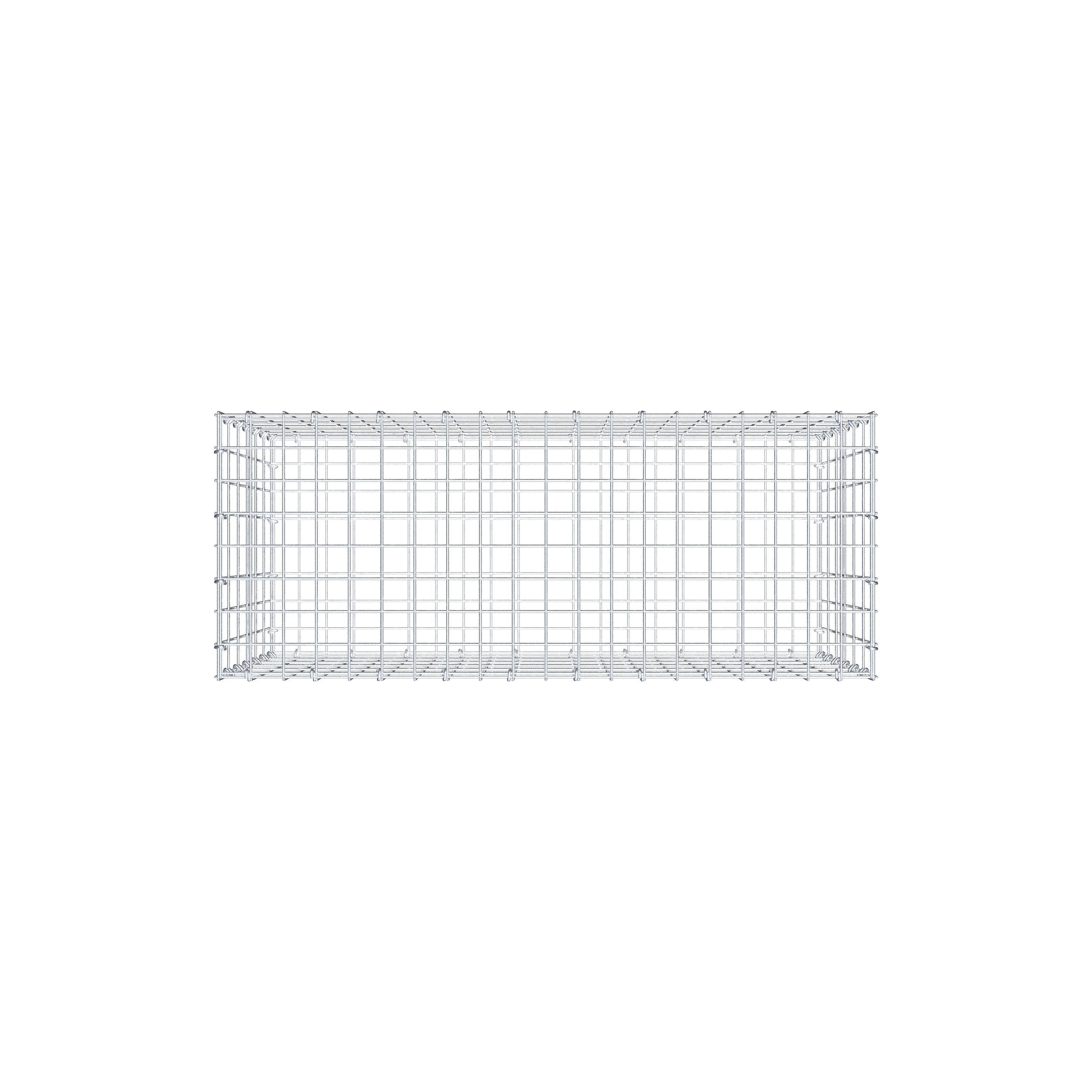 Gabion 100 cm x 60 cm x 40 cm (L x H x D), maskestørrelse 5 cm x 10 cm, C-ring