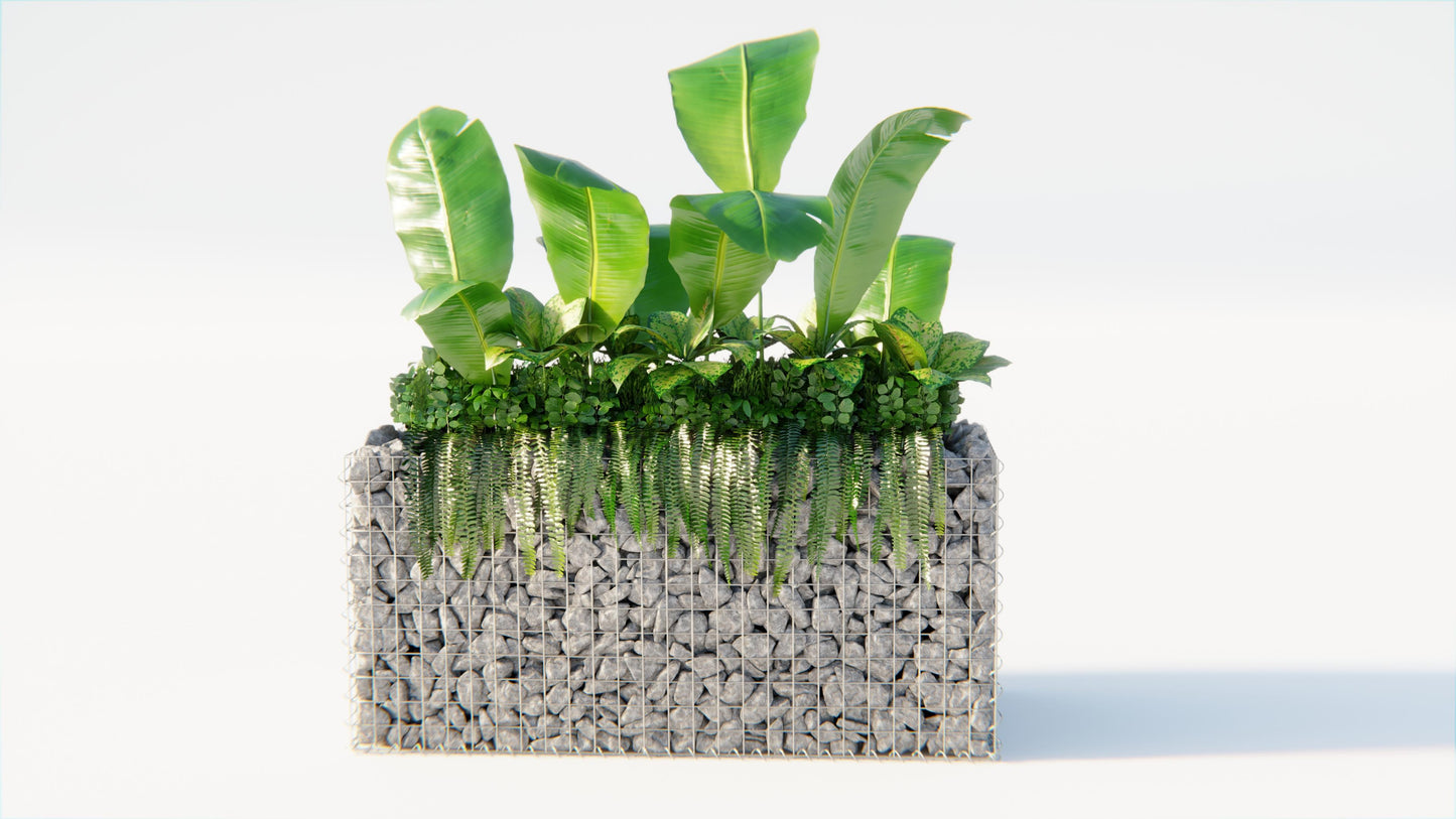 Letto rialzato rettangolare 130 cm x 60 cm x 60 cm (L x H x P), dimensione della rete 5 x 10 cm, spessore delle pareti 10 cm