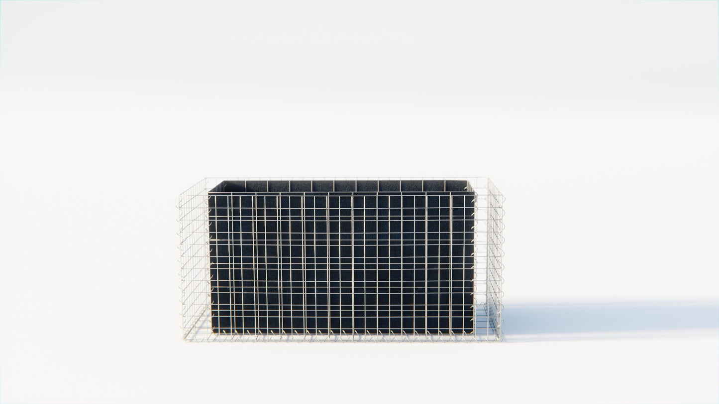 Letto rialzato rettangolare 130 cm x 60 cm x 60 cm (L x H x P), dimensione della rete 5 x 10 cm, spessore delle pareti 10 cm