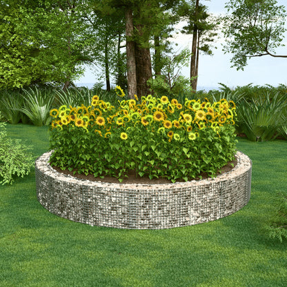 Raised bed round, outer diameter 502 cm, height 50 cm, mesh size 5 x 5 cm, wall thickness 15 cm