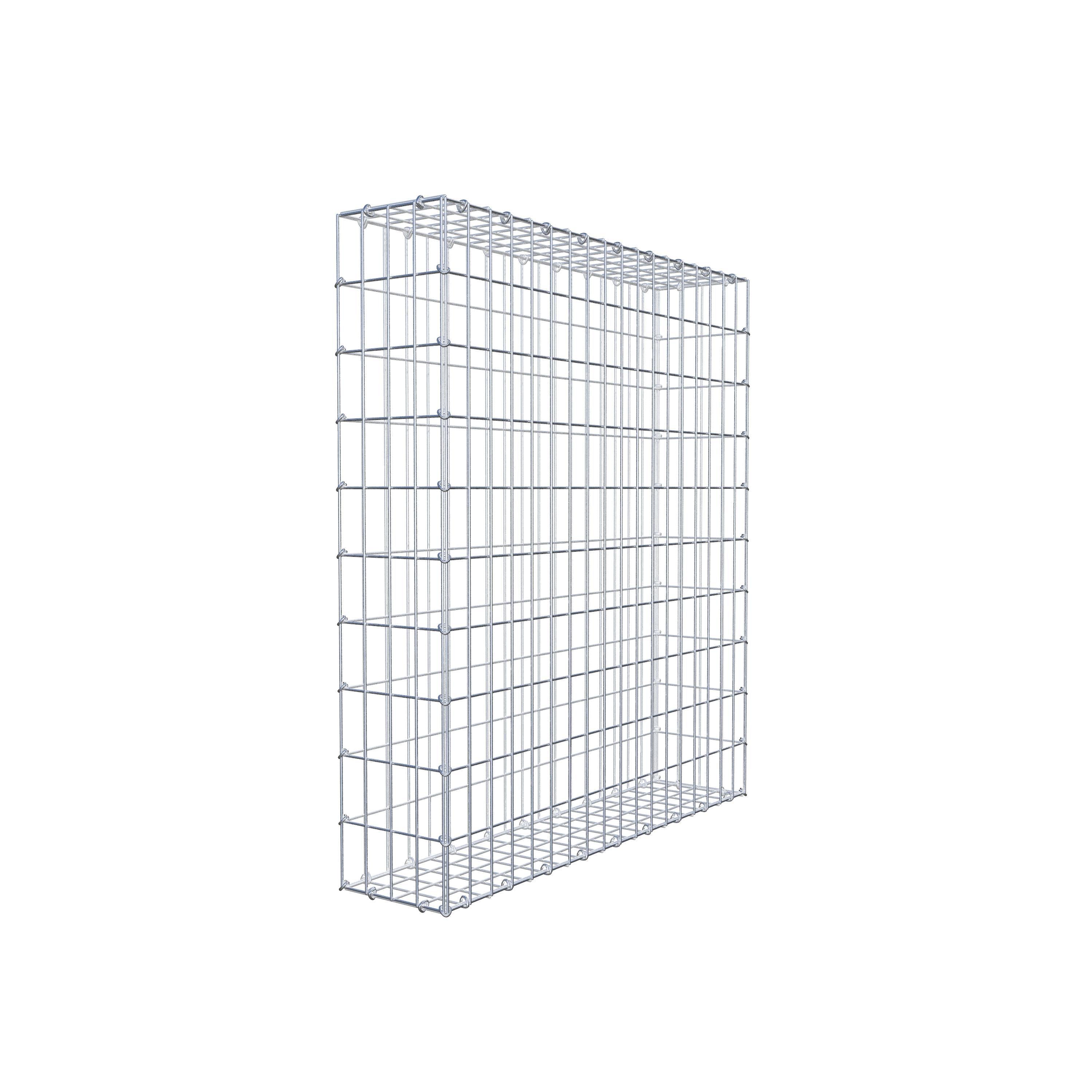 Gabion 100 cm x 90 cm x 20 cm (L x H x D), mesh size 5 cm x 10 cm, C-ring