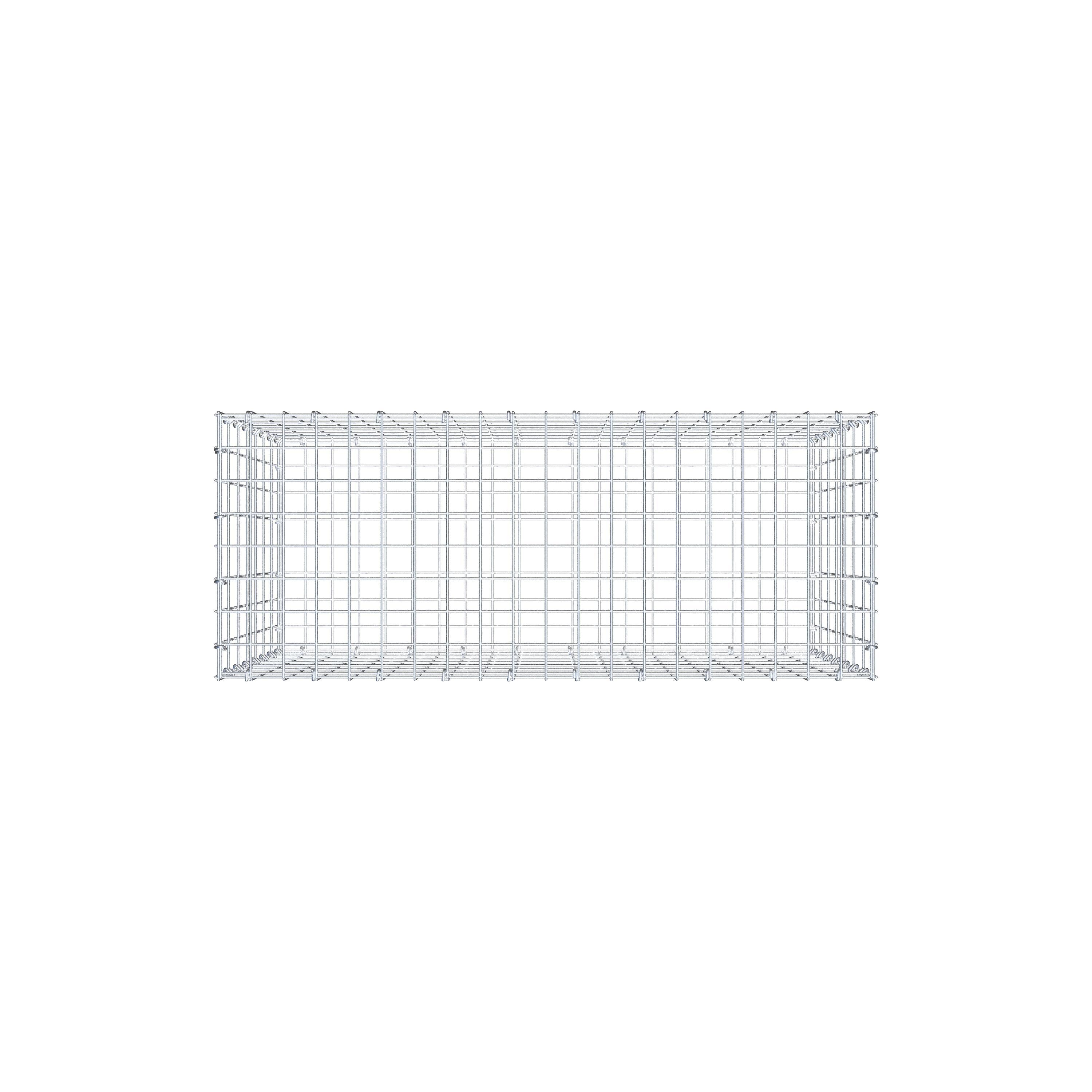 Gabione 100 cm x 70 cm x 40 cm (L x H x T), Maschenweite 5 cm x 10 cm, C-Ring