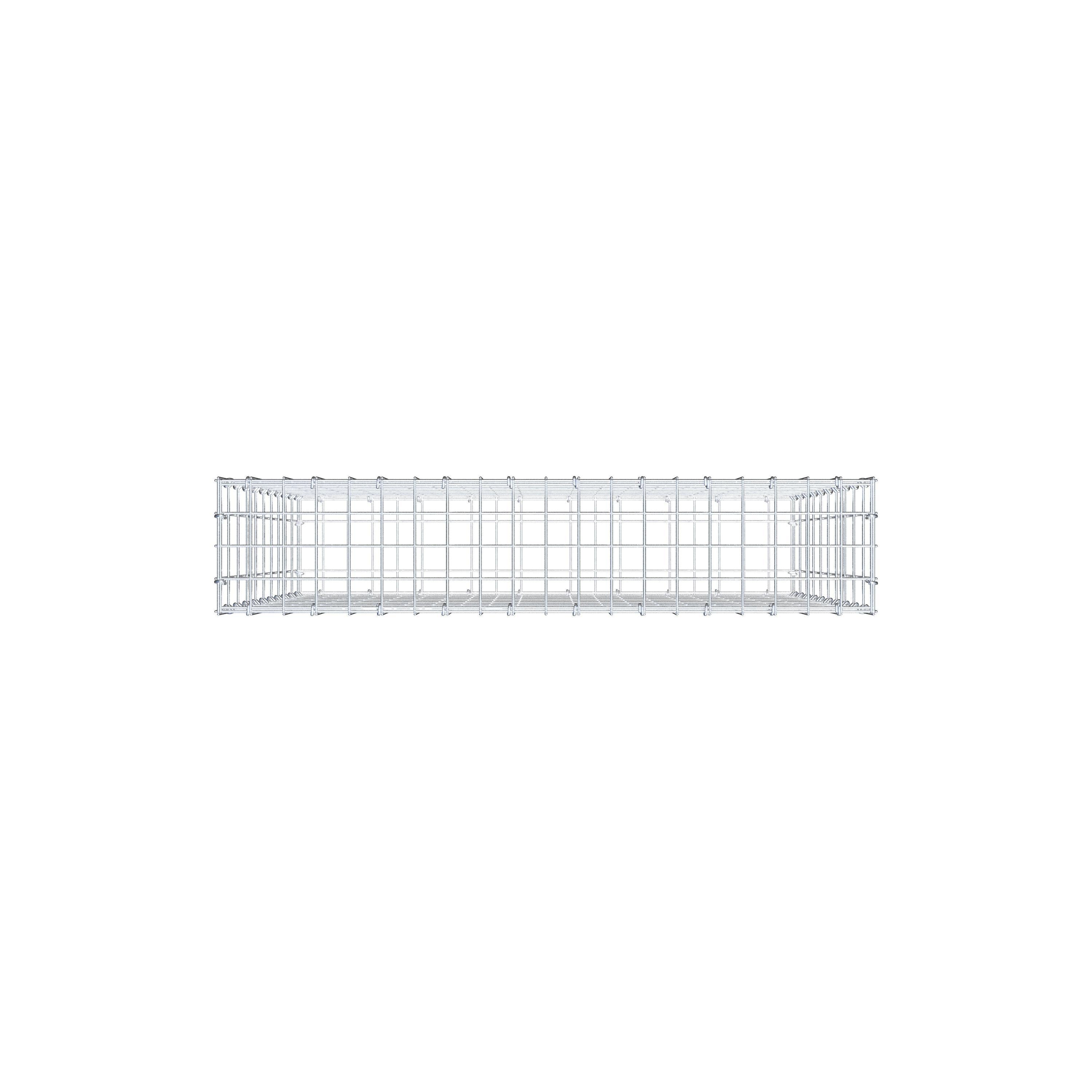 Gabione 100 cm x 100 cm x 20 cm (L x H x T), Maschenweite 5 cm x 10 cm, C-Ring