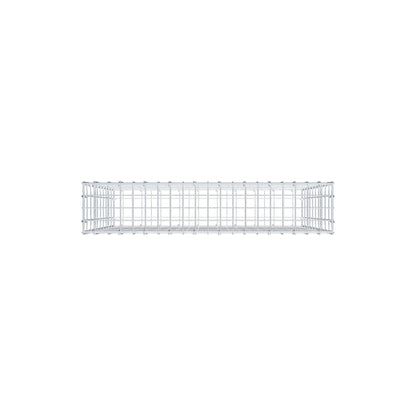 Gabion 100 cm x 100 cm x 20 cm (L x H x D), mesh size 5 cm x 10 cm, C-ring