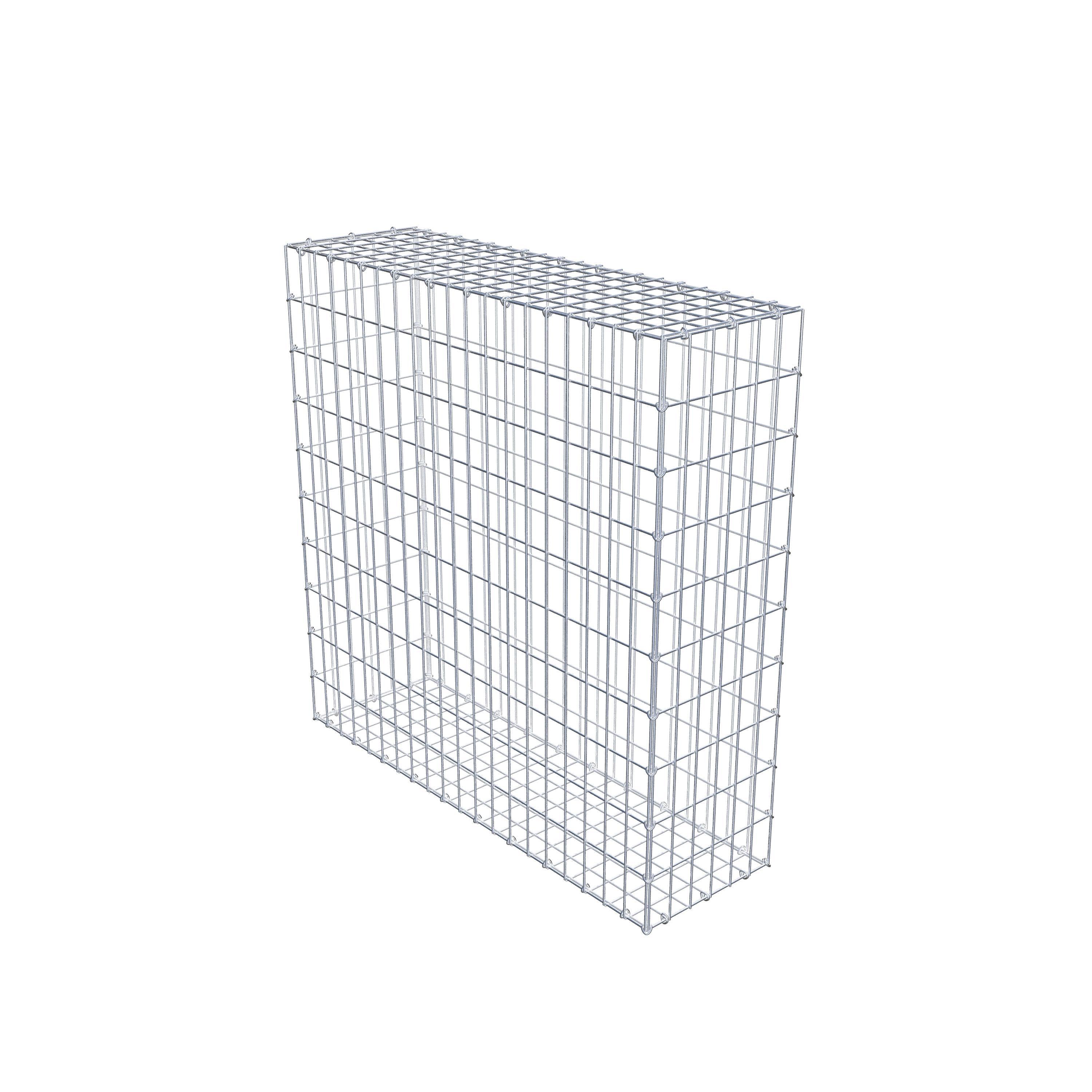 Gabion 100 cm x 100 cm x 30 cm (L x H x D), mesh size 5 cm x 10 cm, C-ring