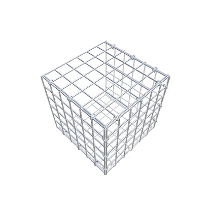 Opbouw schanskorf type 2 30 cm x 30 cm x 30 cm (L x H x D), maaswijdte 5 cm x 5 cm, C-ring