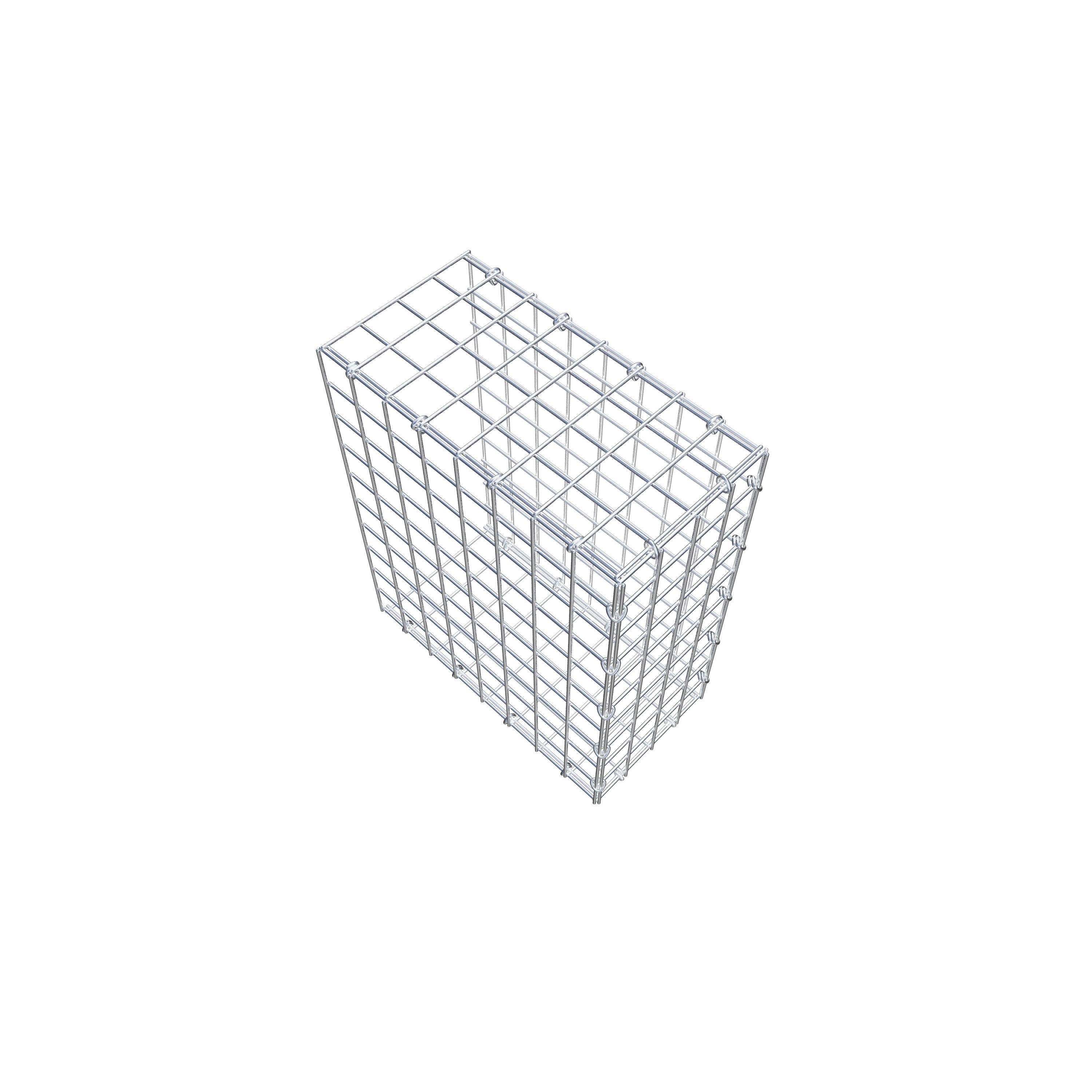 Mounted gabion type 2 50 cm x 40 cm x 20 cm (L x H x D), mesh size 5 cm x 5 cm, C-ring