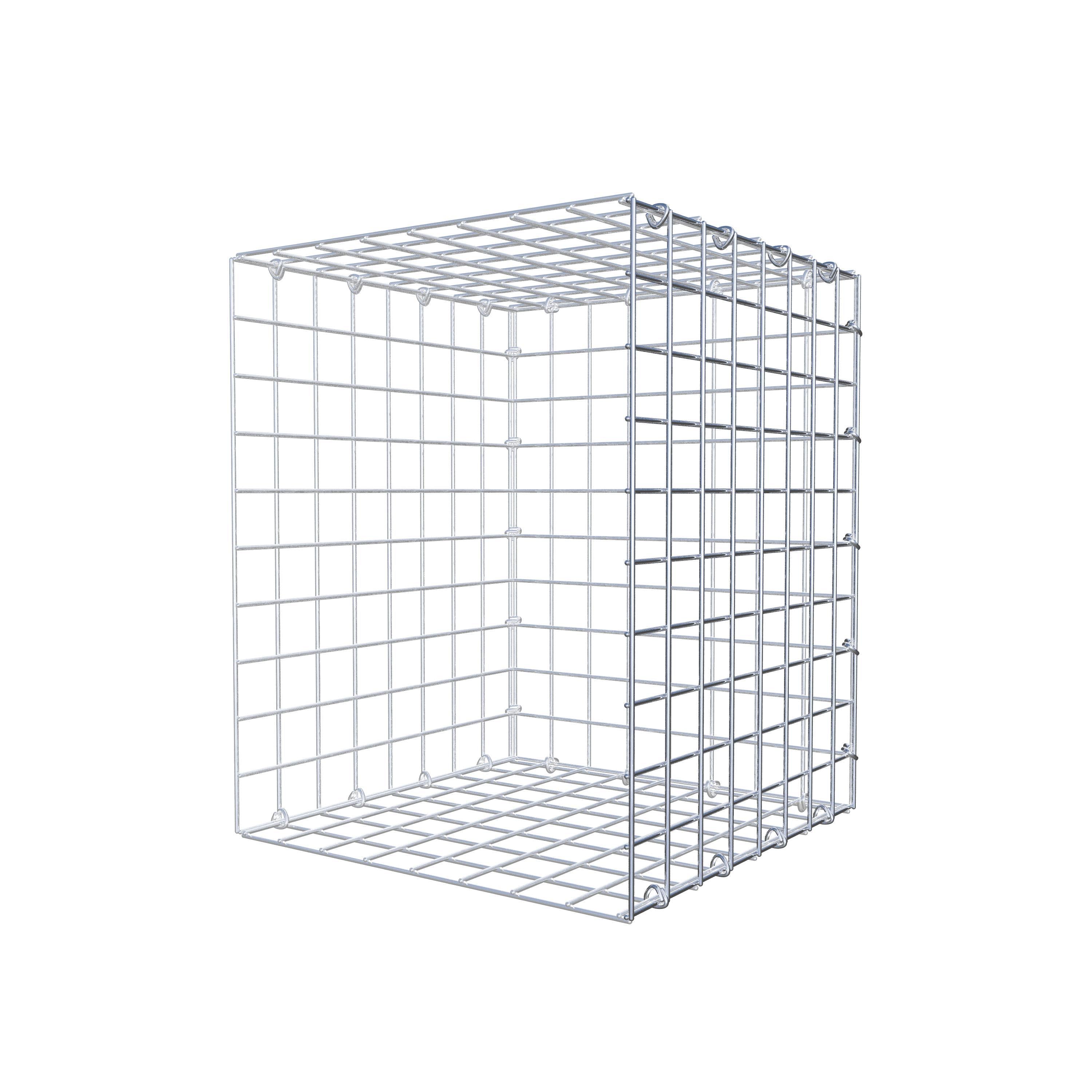 Mounted gabion type 2 50 cm x 40 cm x 40 cm (L x H x D), mesh size 5 cm x 5 cm, C-ring