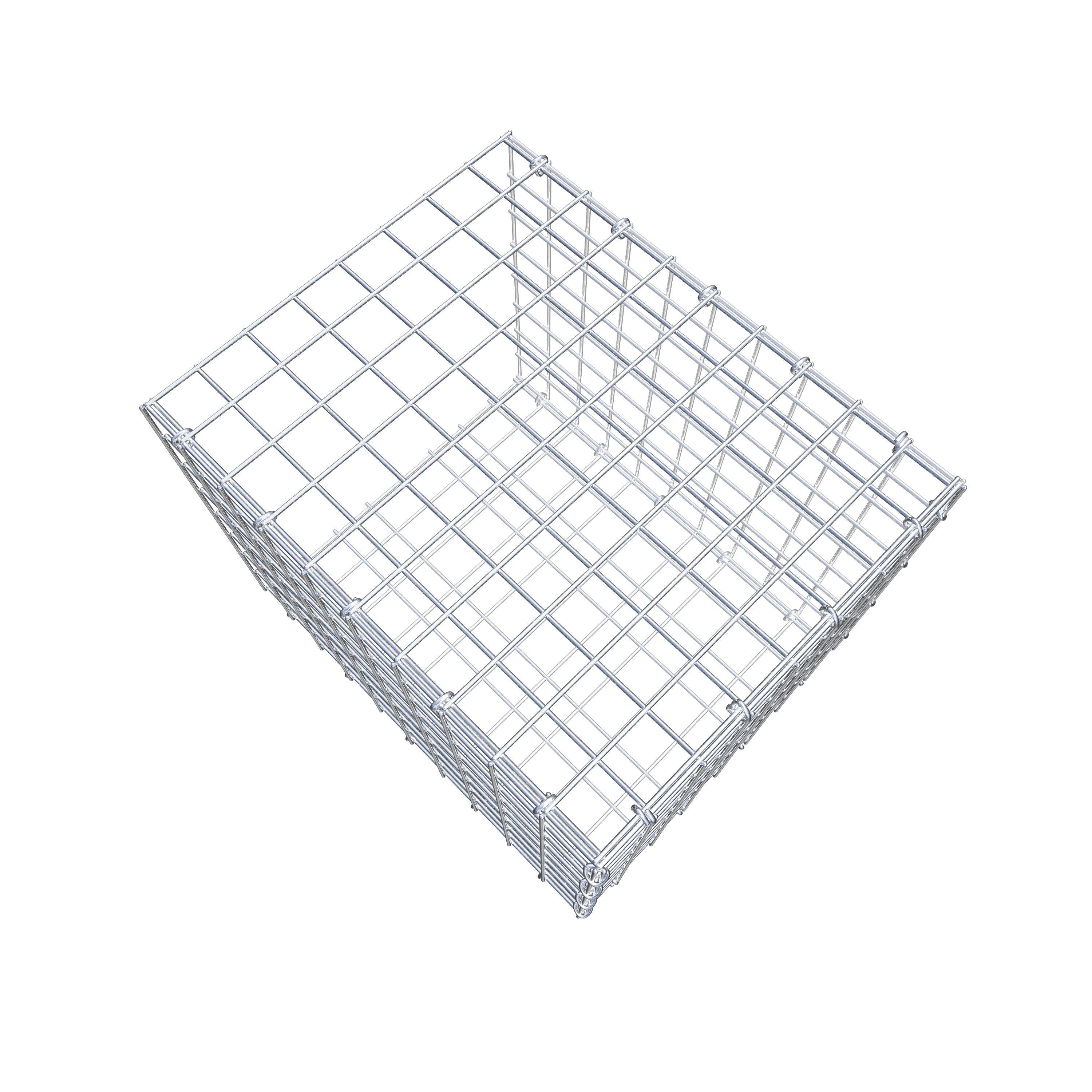 Monteret gabion type 2 50 cm x 40 cm x 40 cm (L x H x D), maskestørrelse 5 cm x 5 cm, C-ring