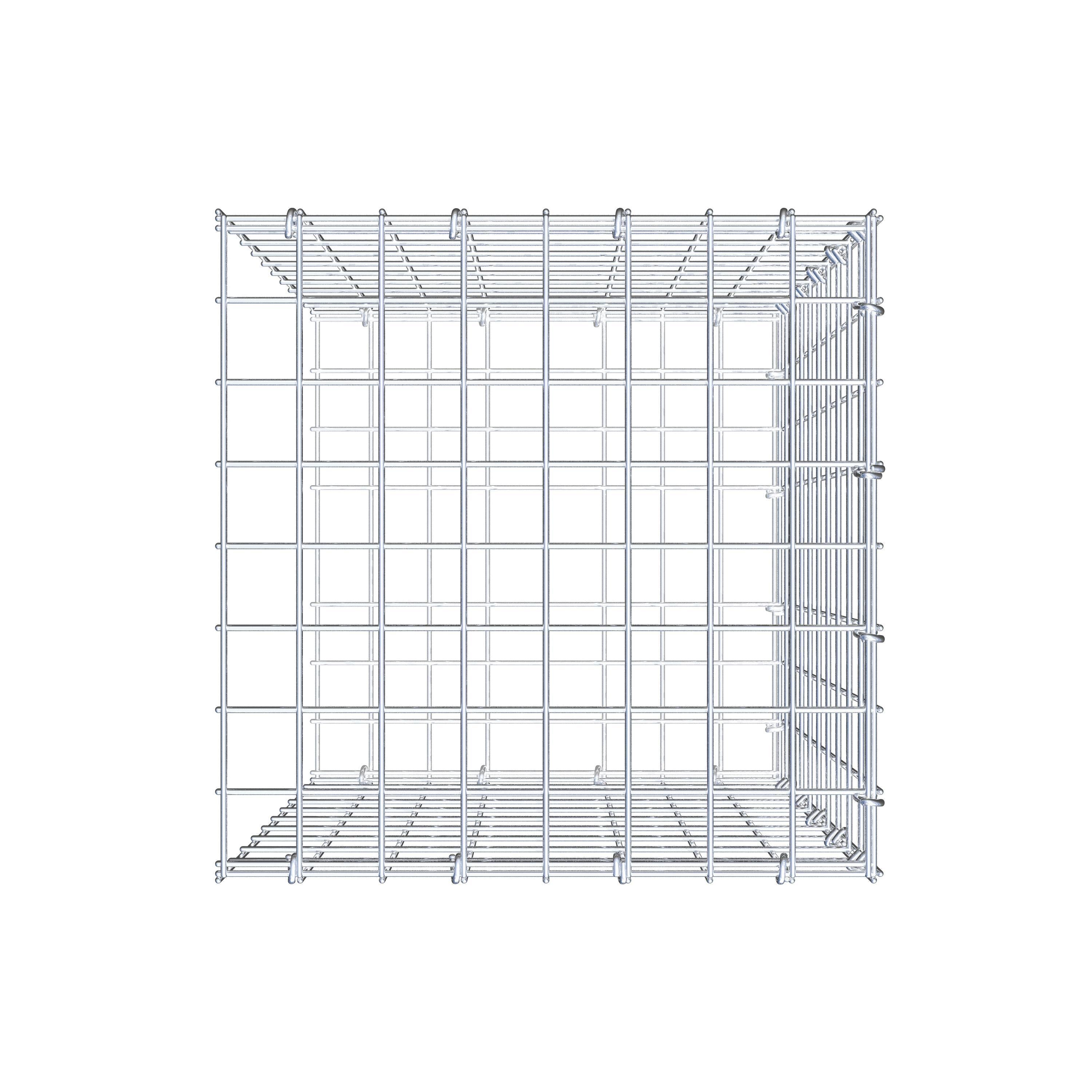 Pila adicional tipo 2 50 cm x 40 cm x 40 cm (L x A x P), malla 5 cm x 5 cm, anillo en C