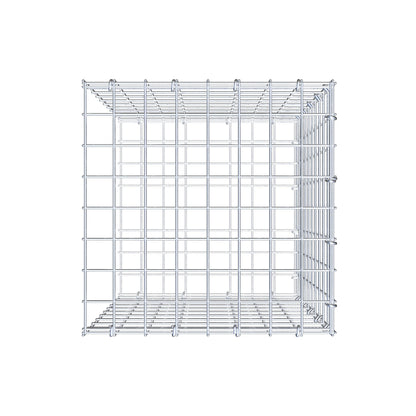 Monteret gabion type 2 50 cm x 40 cm x 40 cm (L x H x D), maskestørrelse 5 cm x 5 cm, C-ring