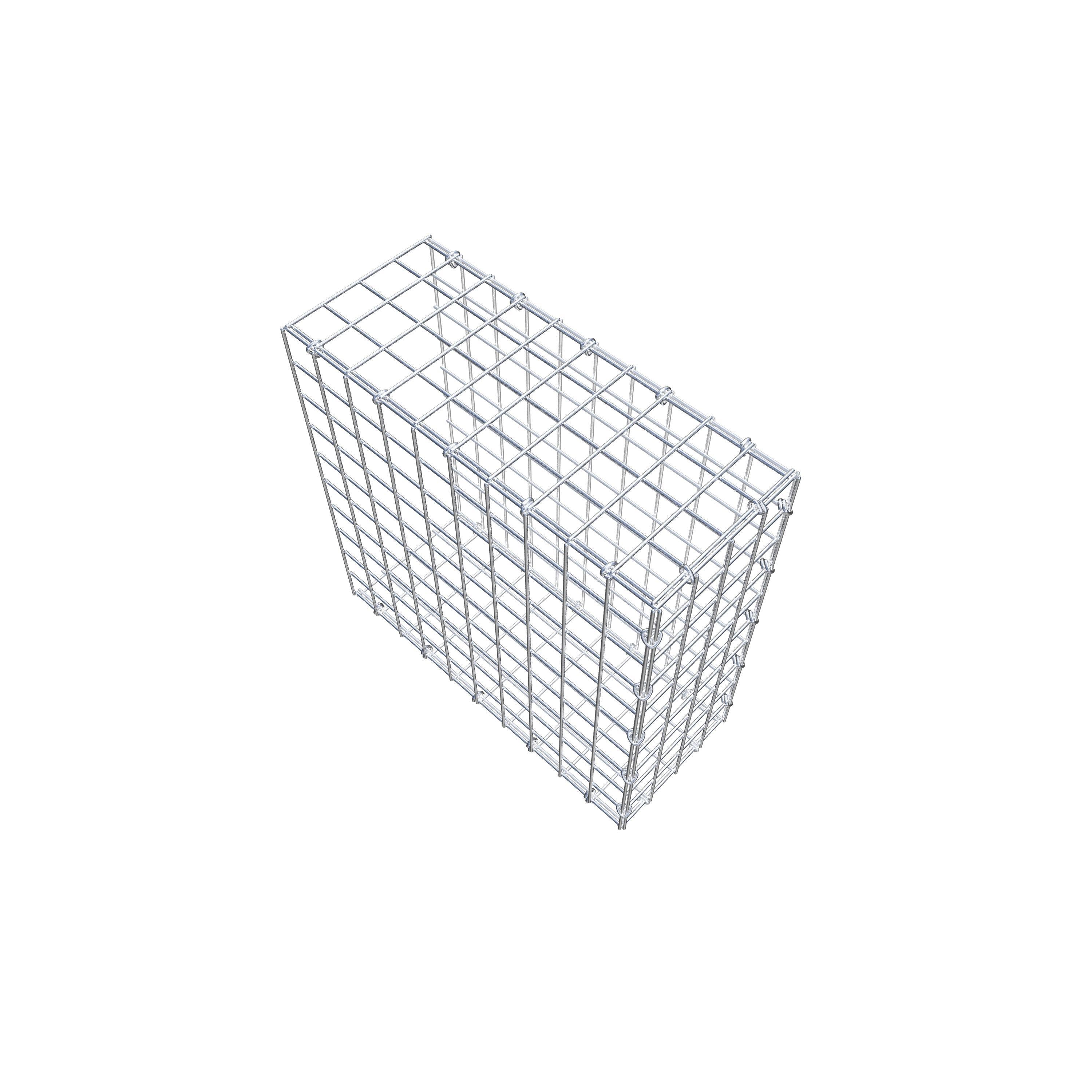 Mounted gabion type 2 50 cm x 50 cm x 20 cm (L x H x D), mesh size 5 cm x 5 cm, C-ring